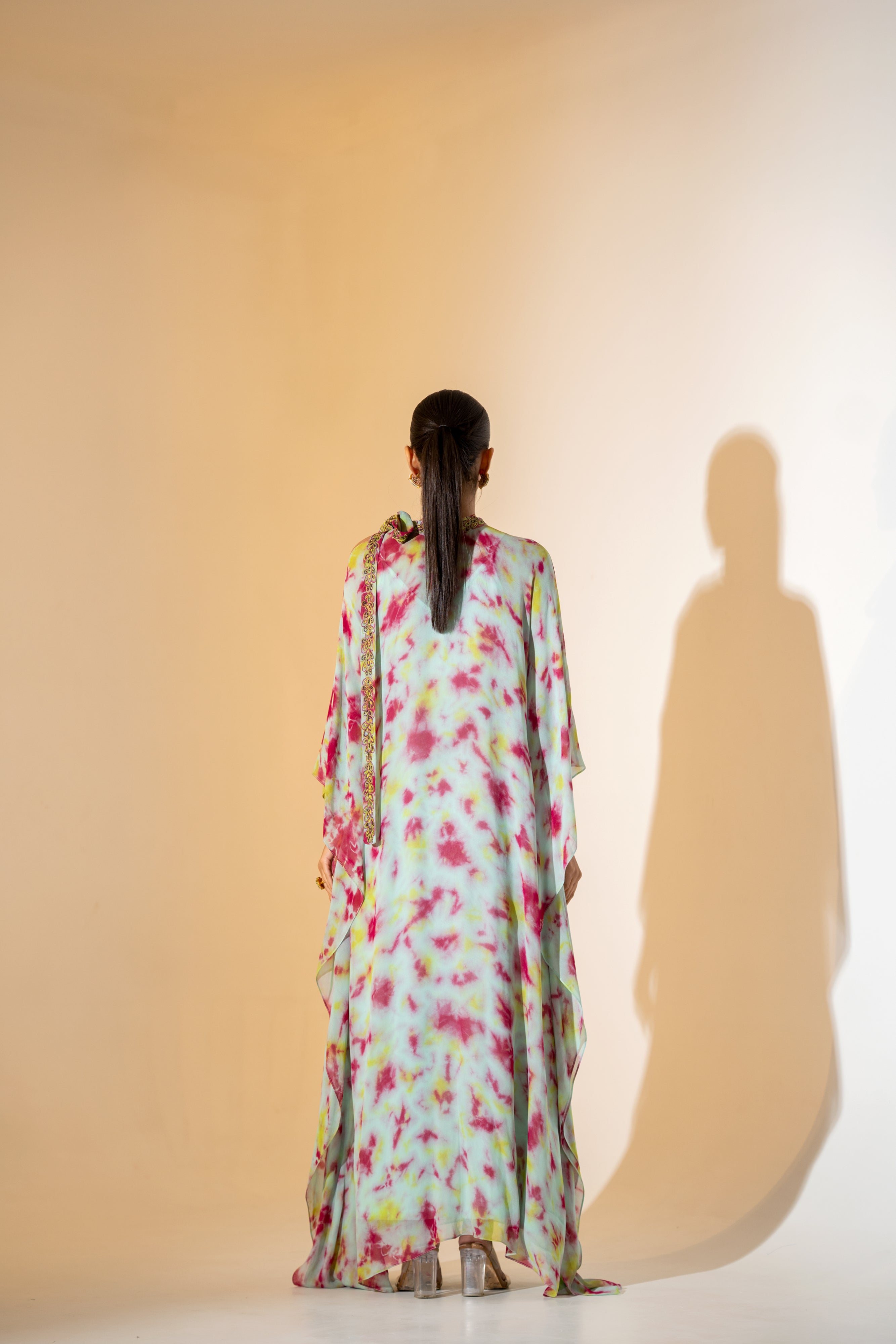 Elegant Tie-Dye Kaftan .