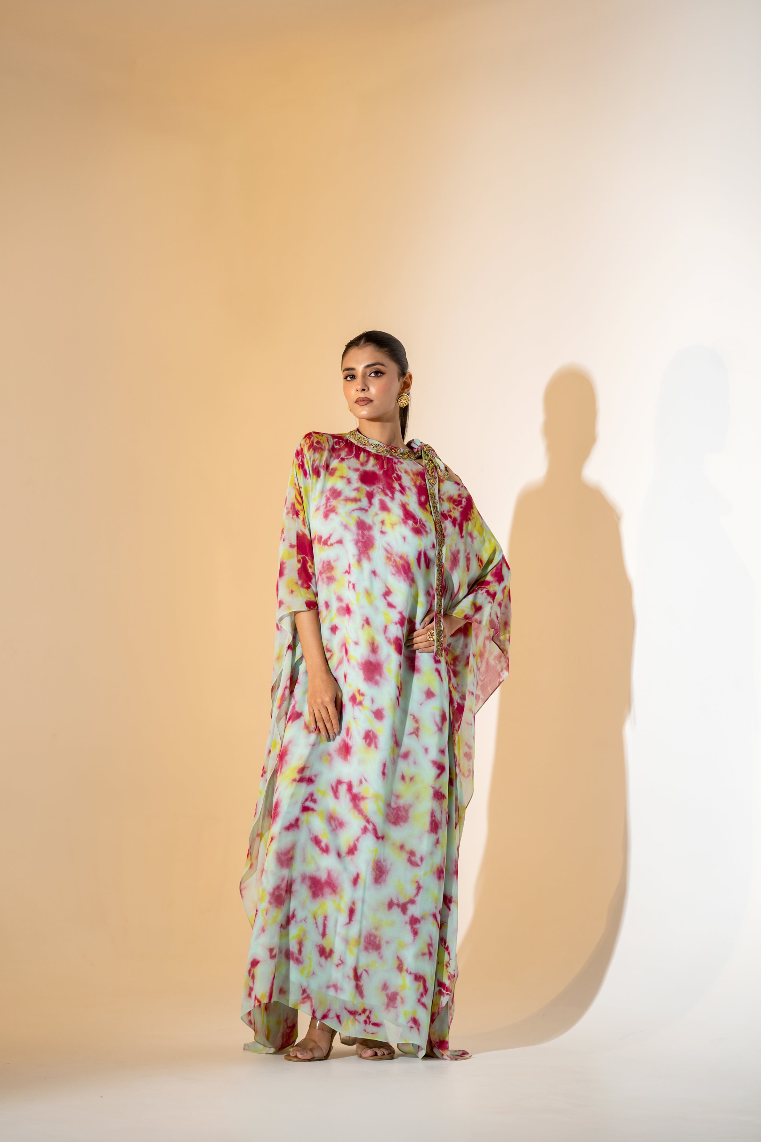 Elegant Tie-Dye Kaftan .