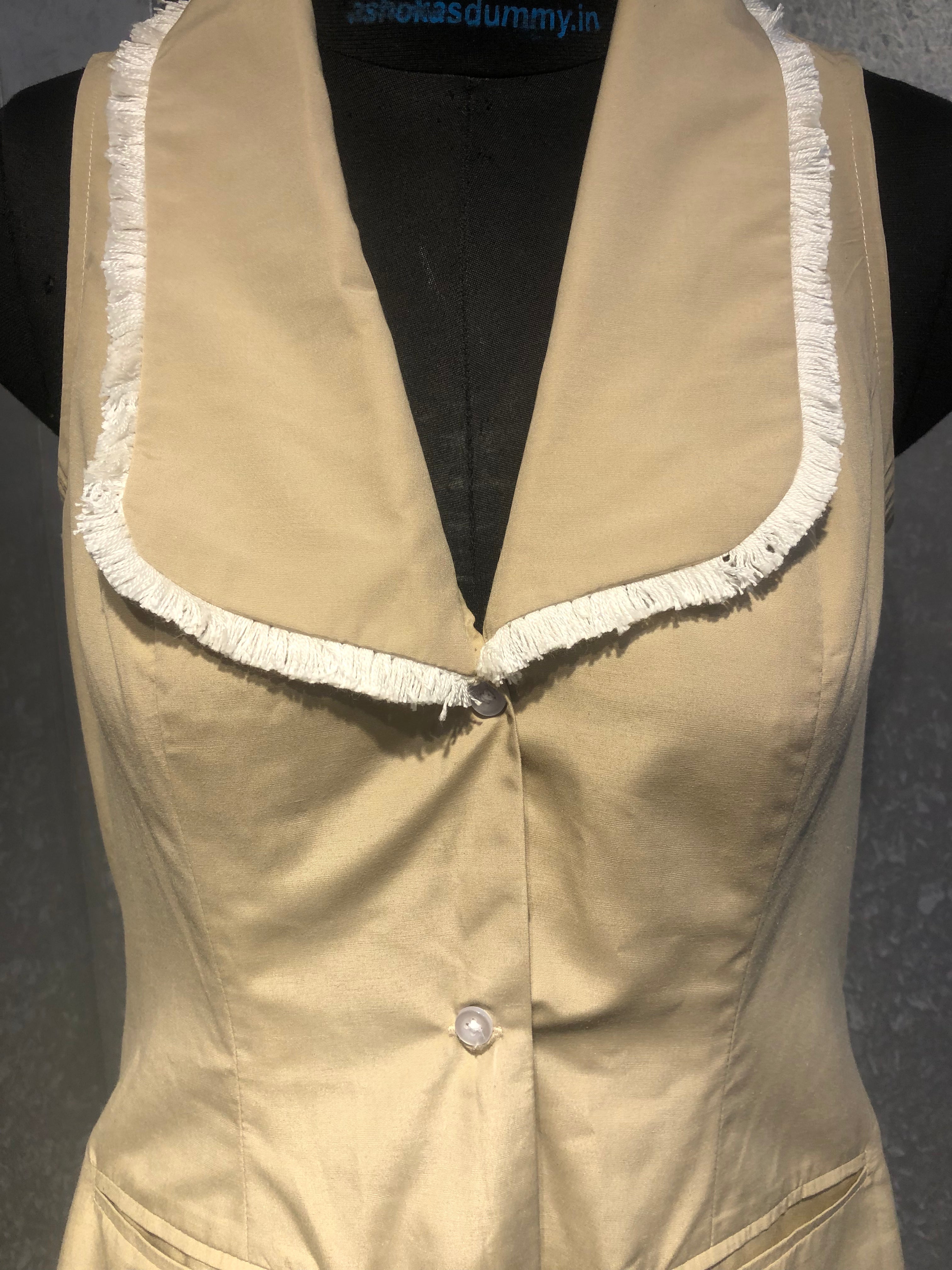 BEIGE FRINGE CO ORD SET