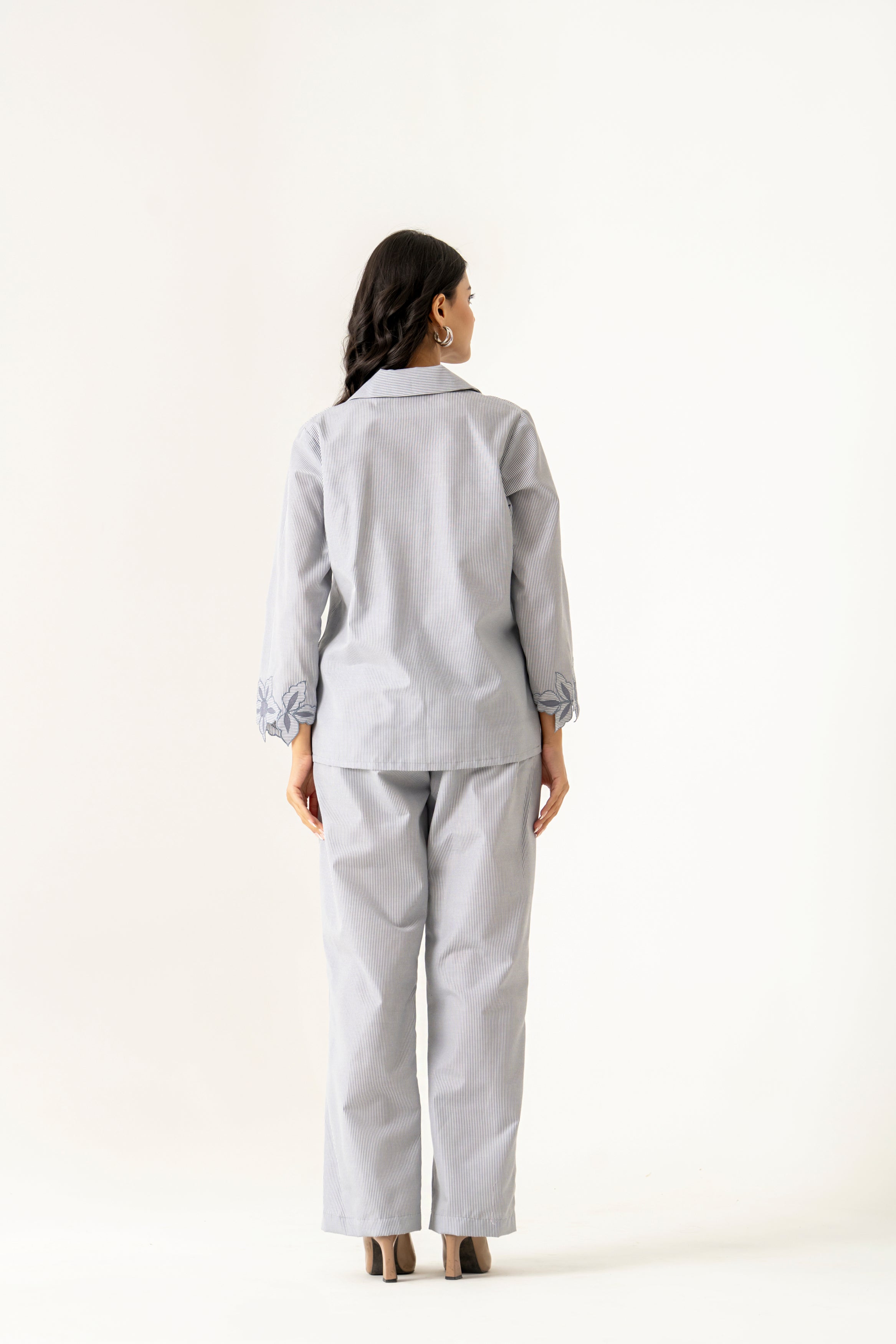 Soft Grey Floral Co-ord Set