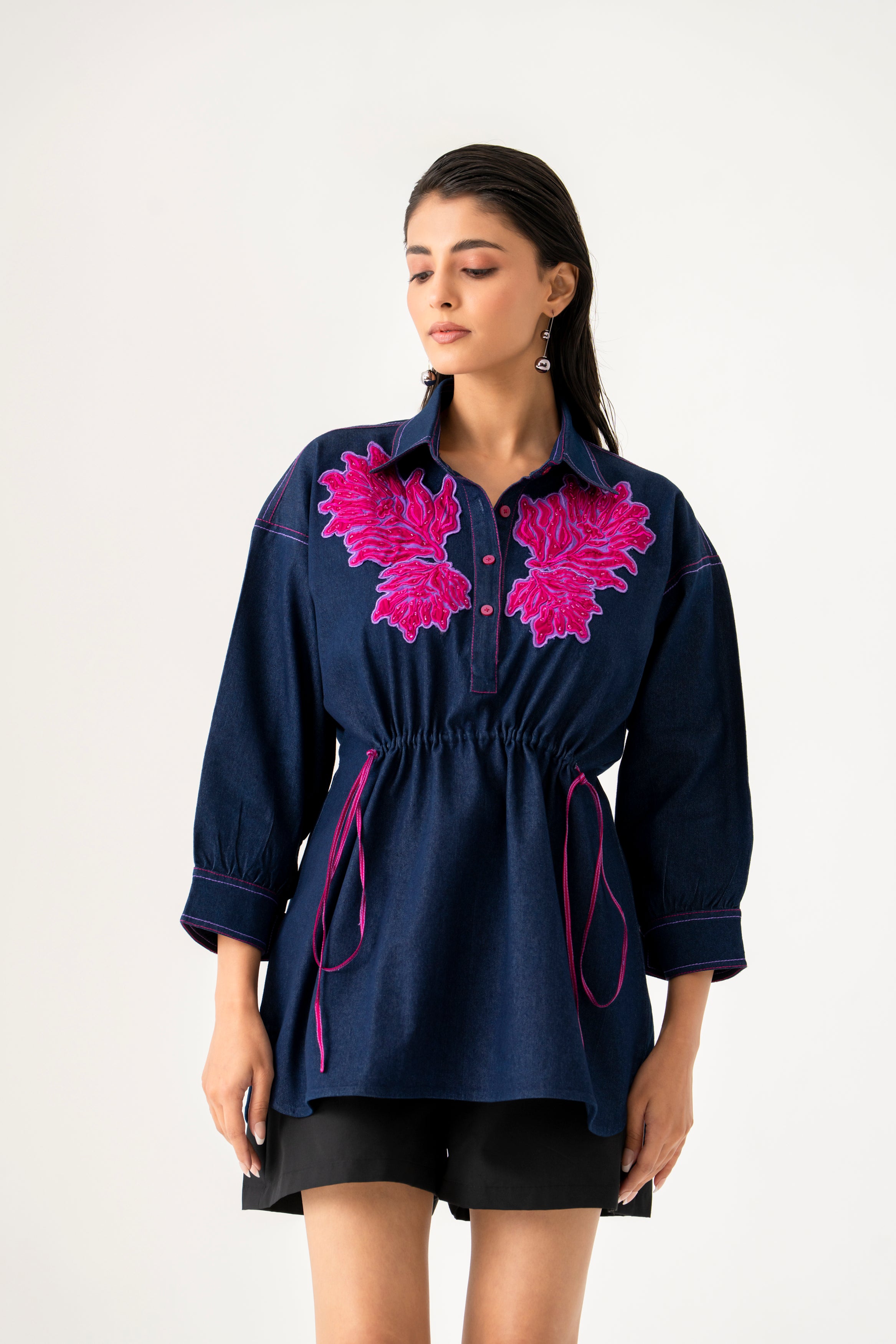 Denim Bloom Co-Ord Set