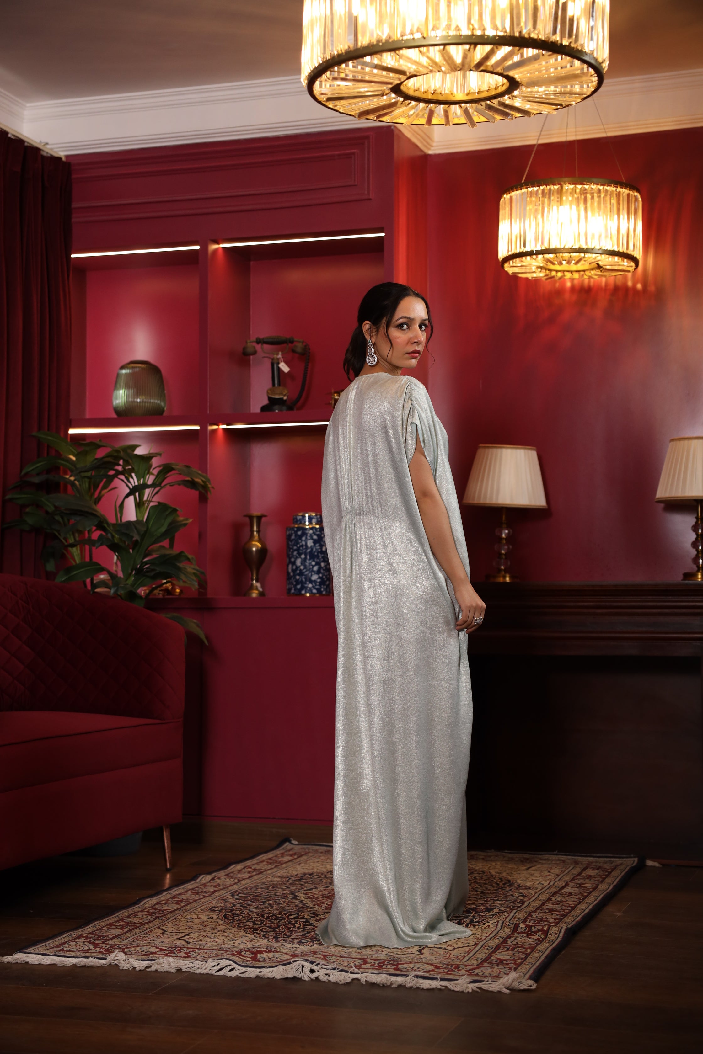 MINT SHIMMER KAFTAN TUNIC