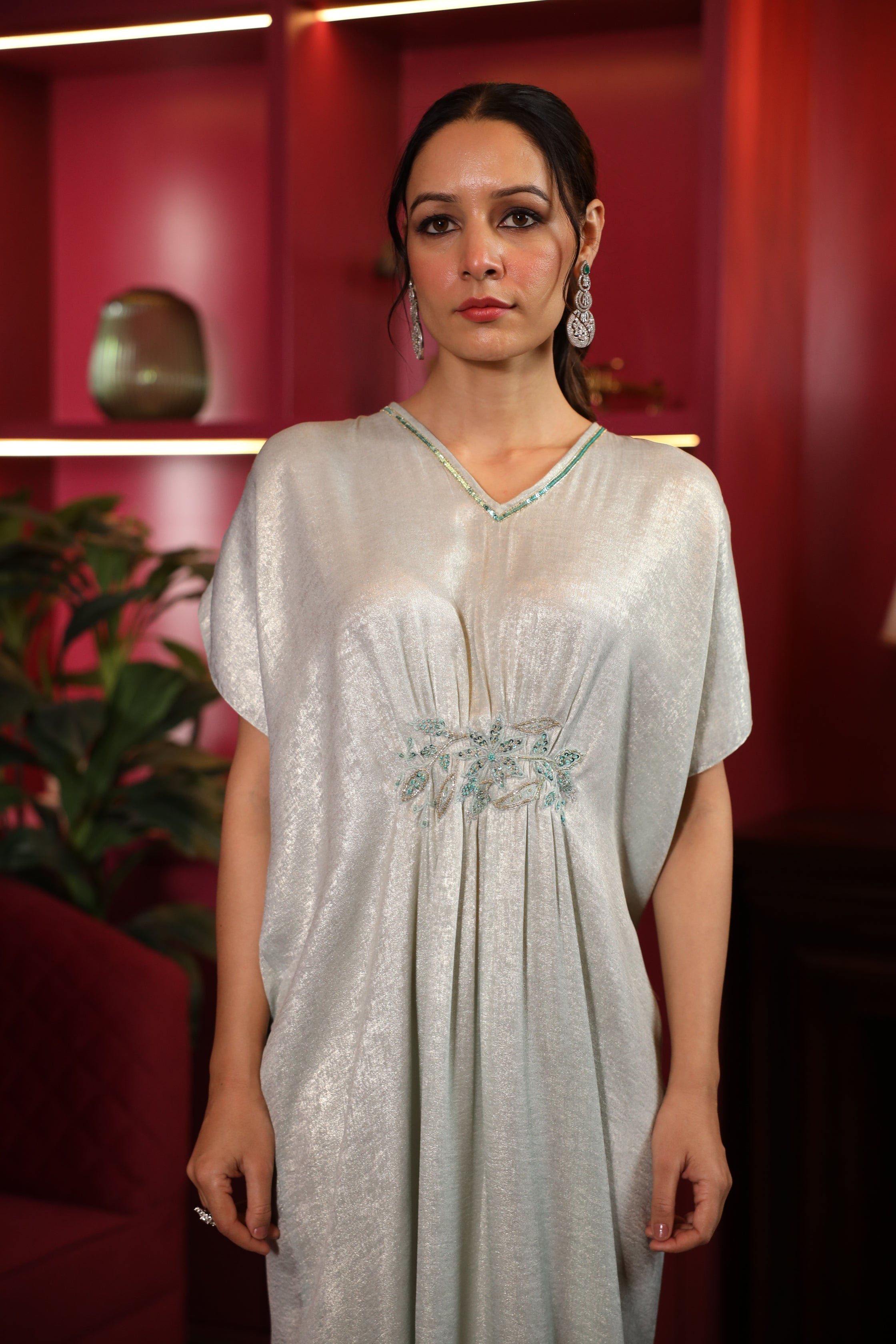 MINT SHIMMER KAFTAN TUNIC