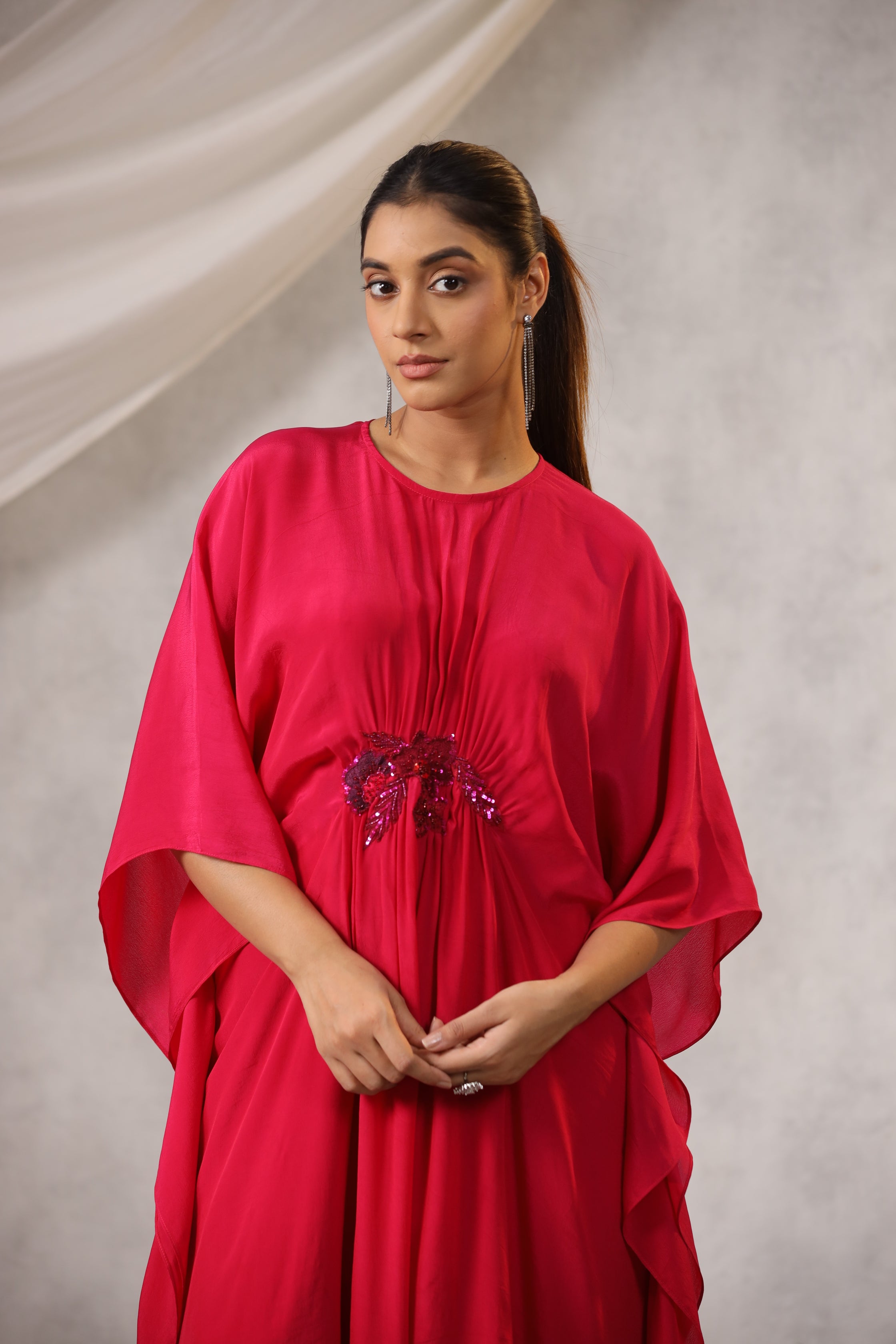 RASPBERRY PINK KAFTAN TUNIC