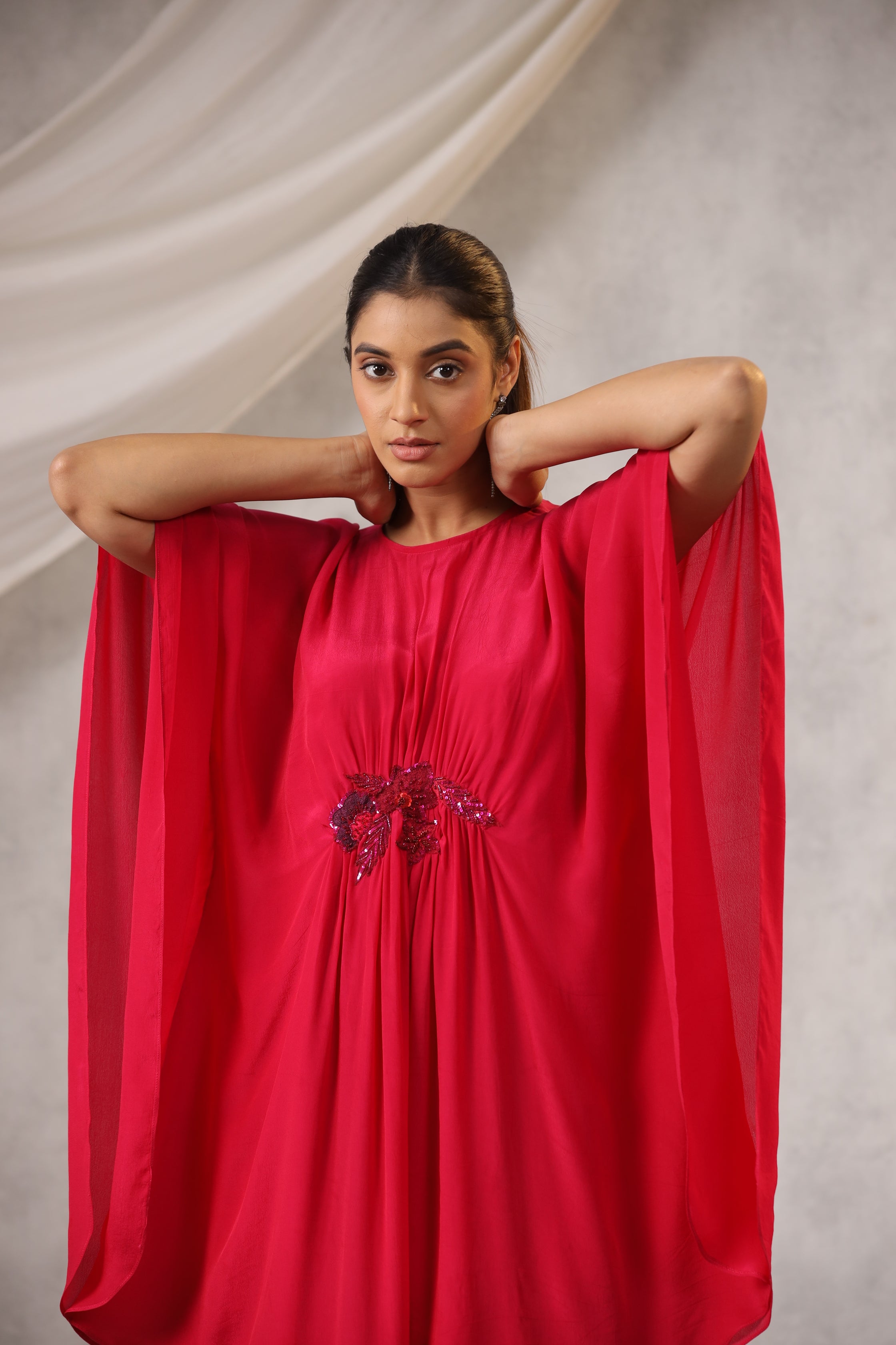 RASPBERRY PINK KAFTAN TUNIC