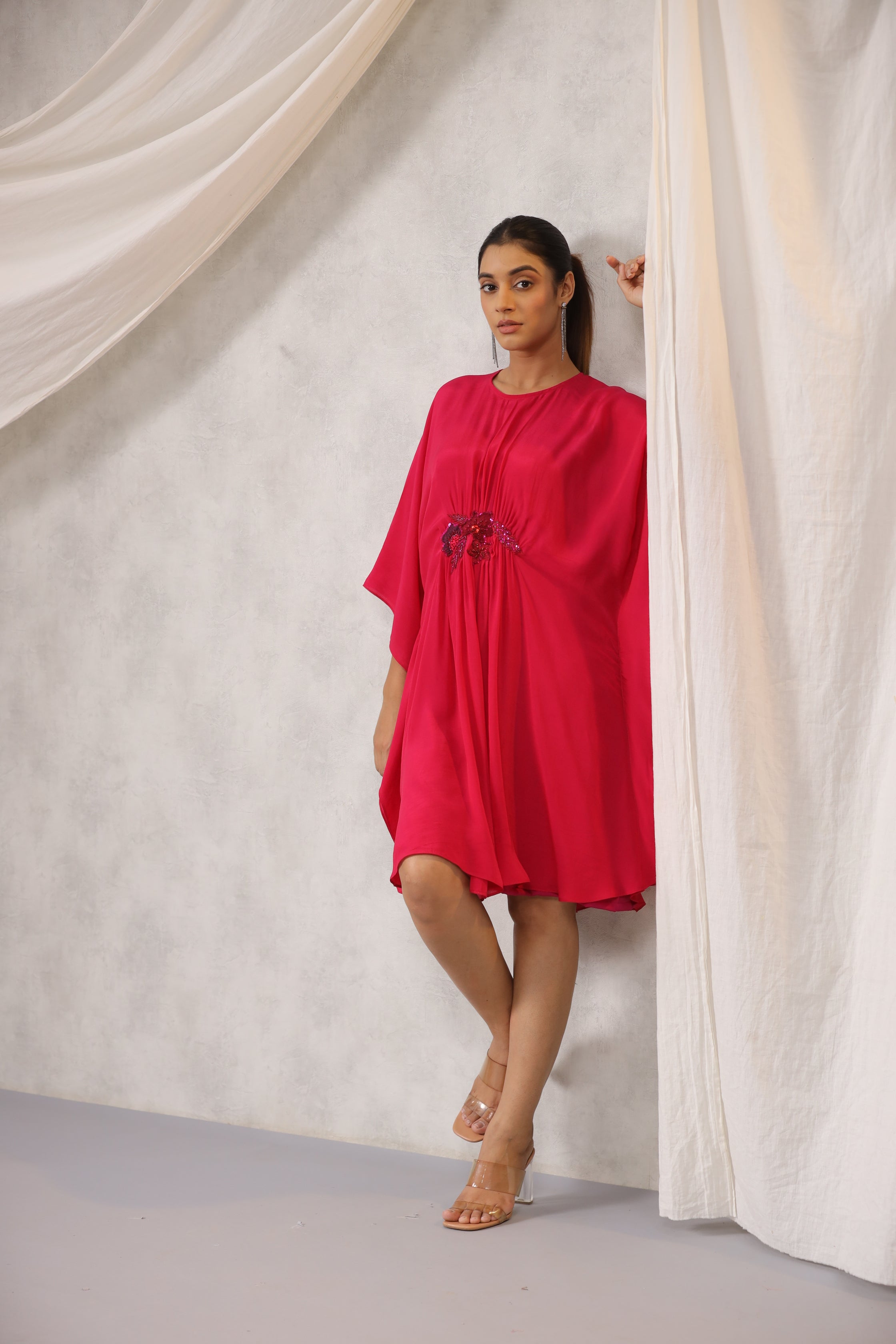 RASPBERRY PINK KAFTAN TUNIC