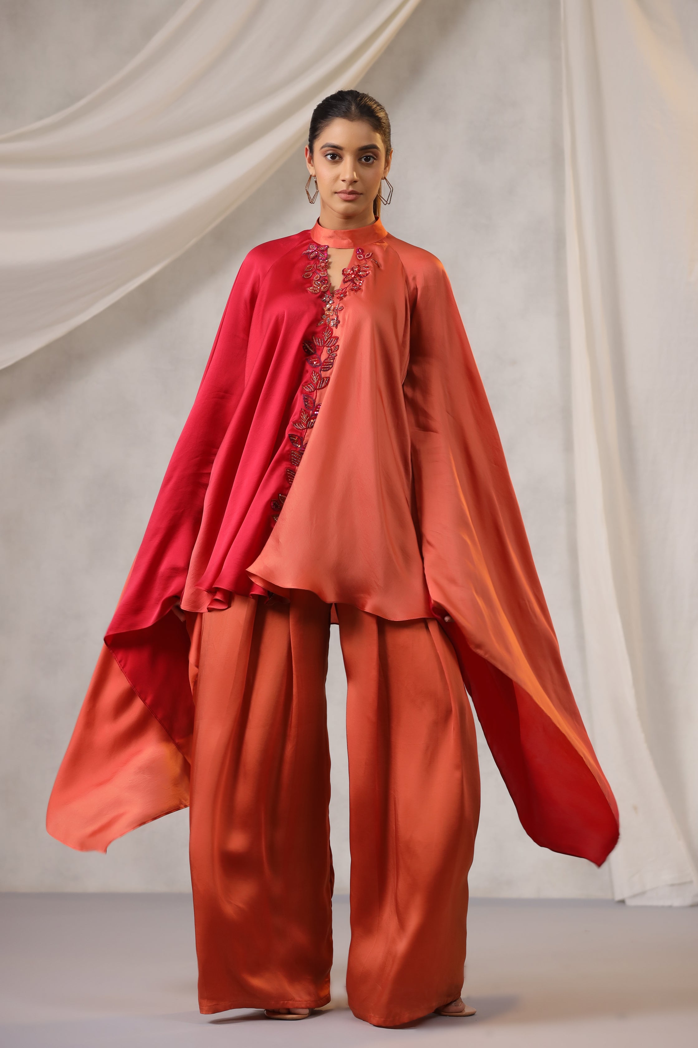 OMBRE SATIN TOP BOTTOM