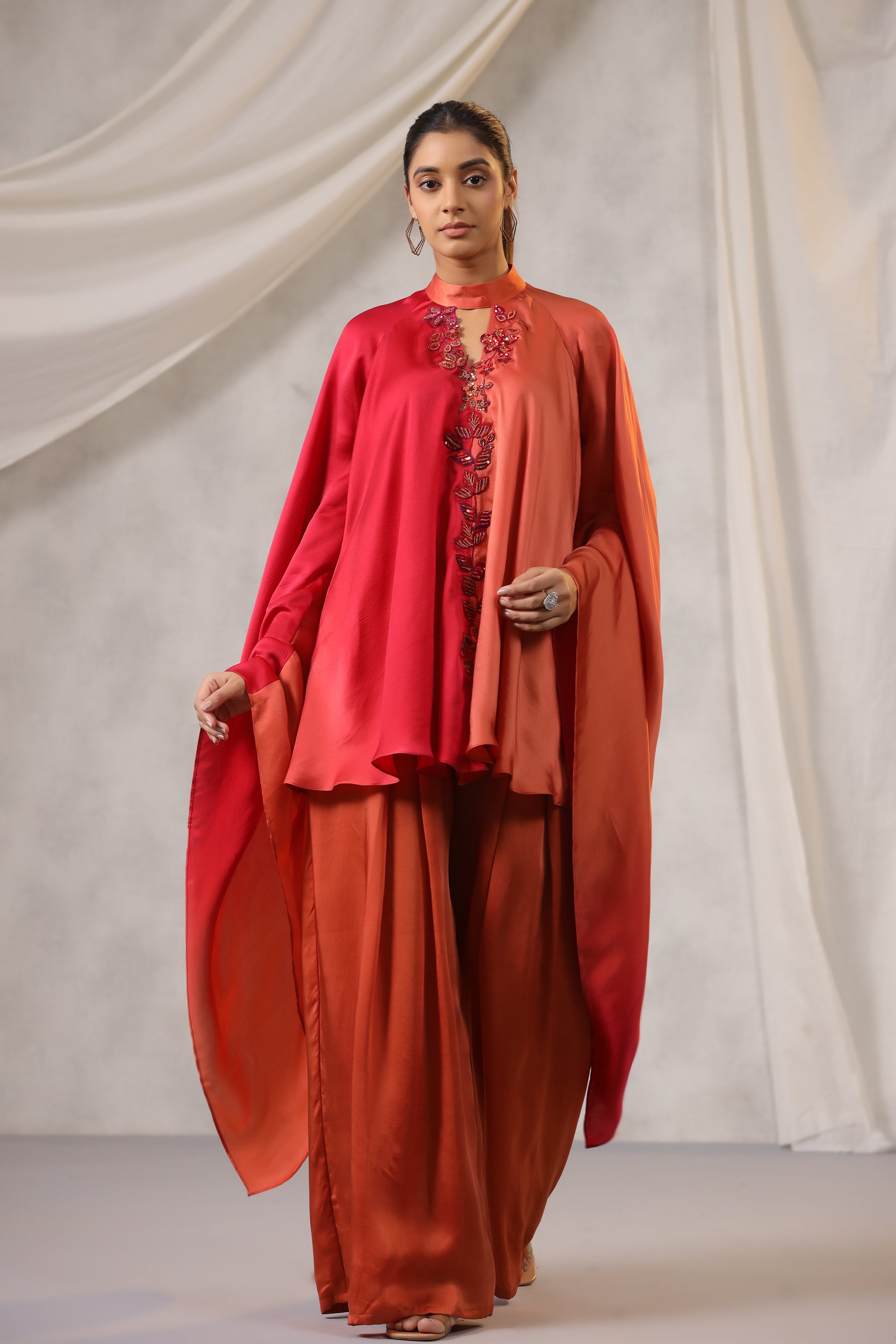 OMBRE SATIN TOP BOTTOM