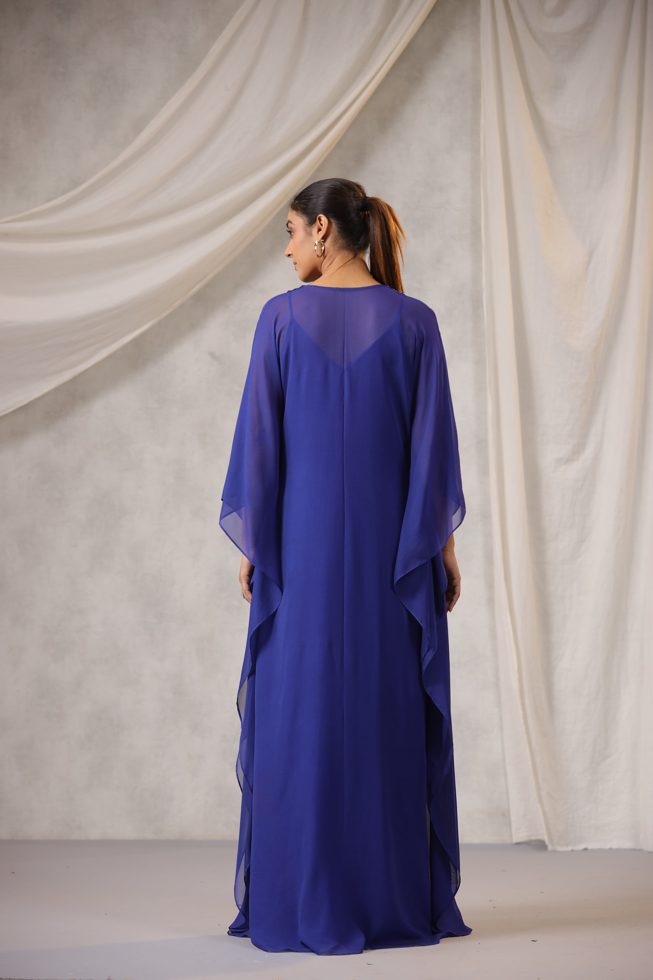 Dark Blue Georgette Tunic