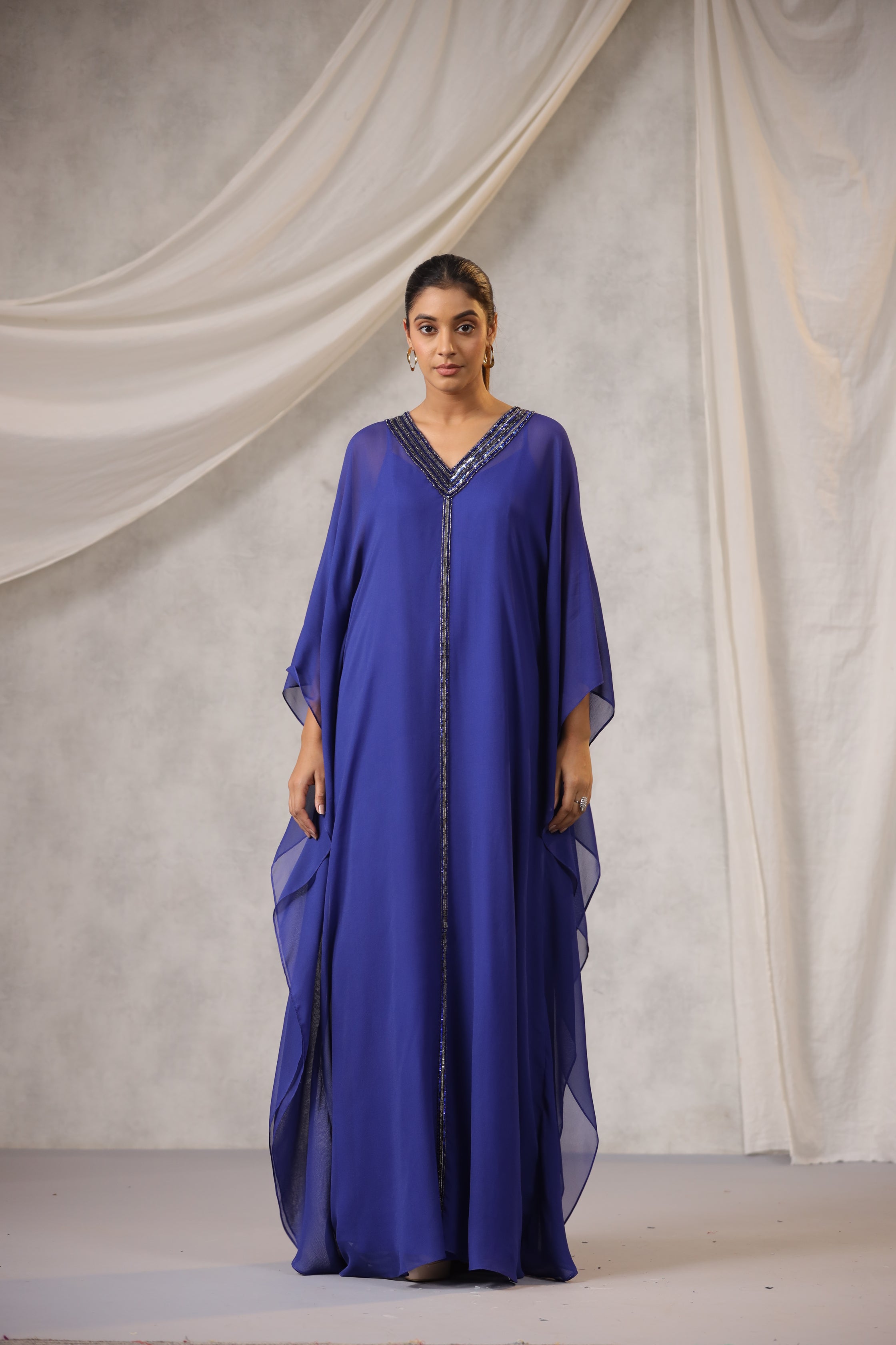 Dark Blue Georgette Tunic