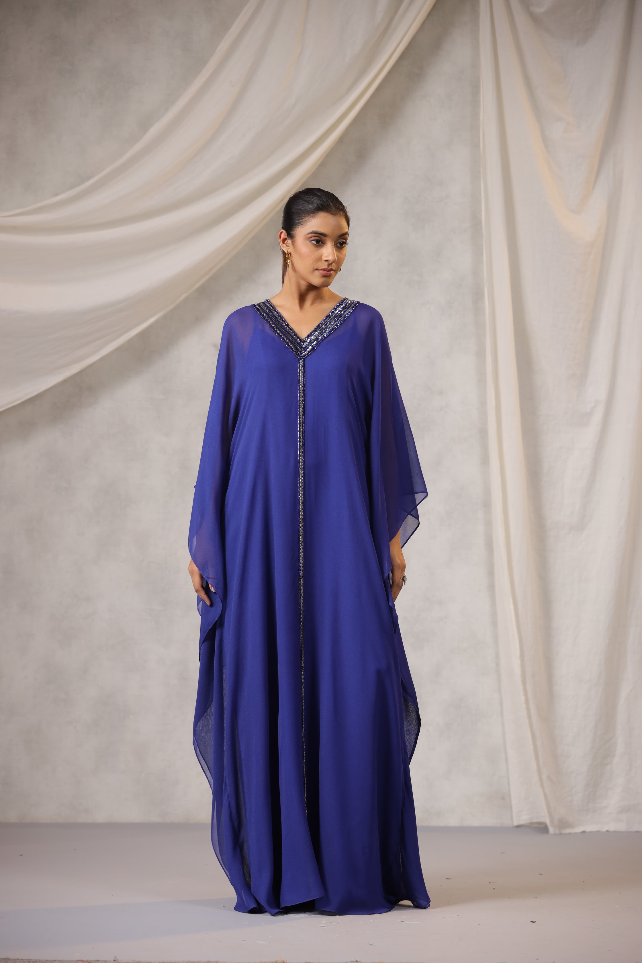 Dark Blue Georgette Tunic