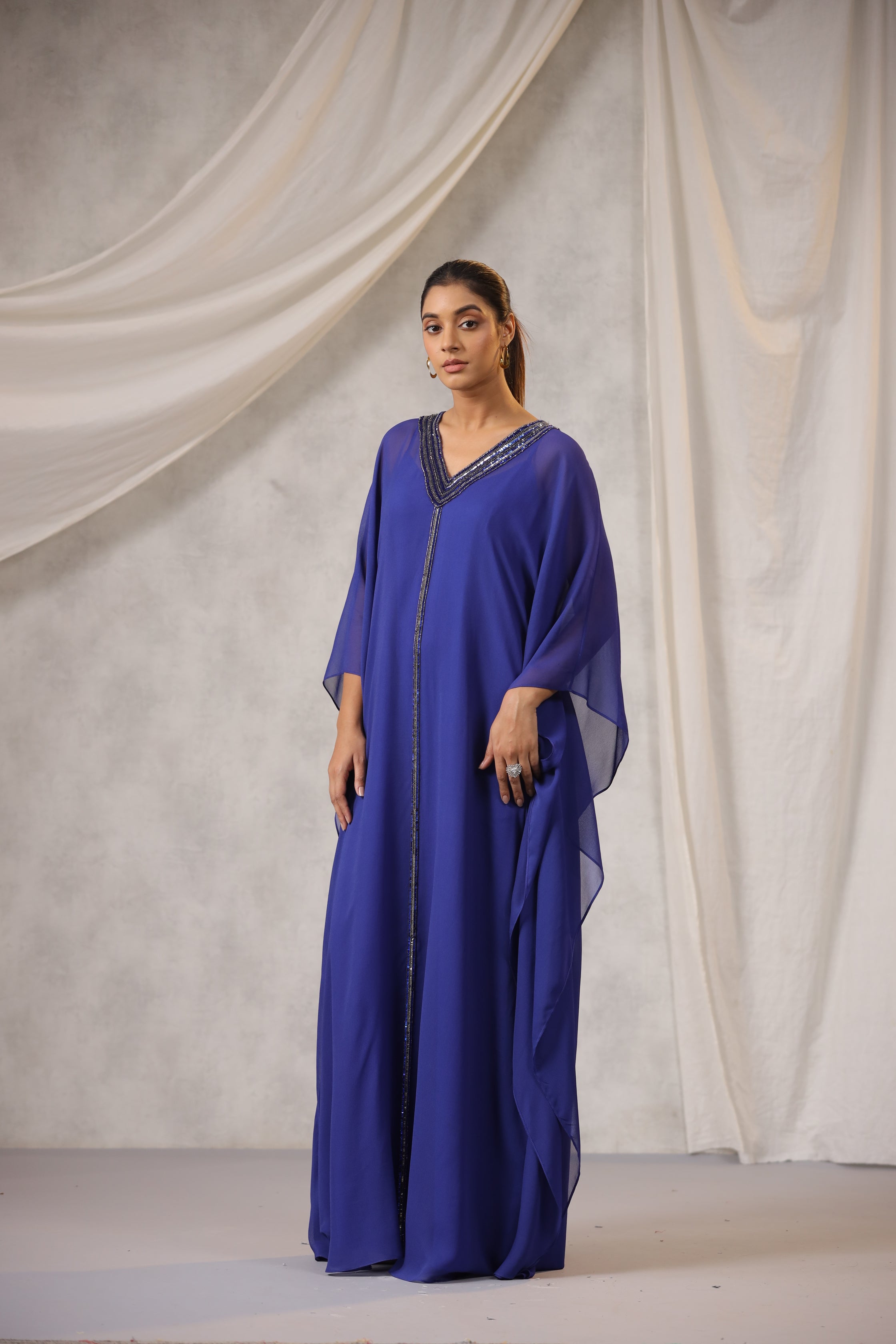 Dark Blue Georgette Tunic