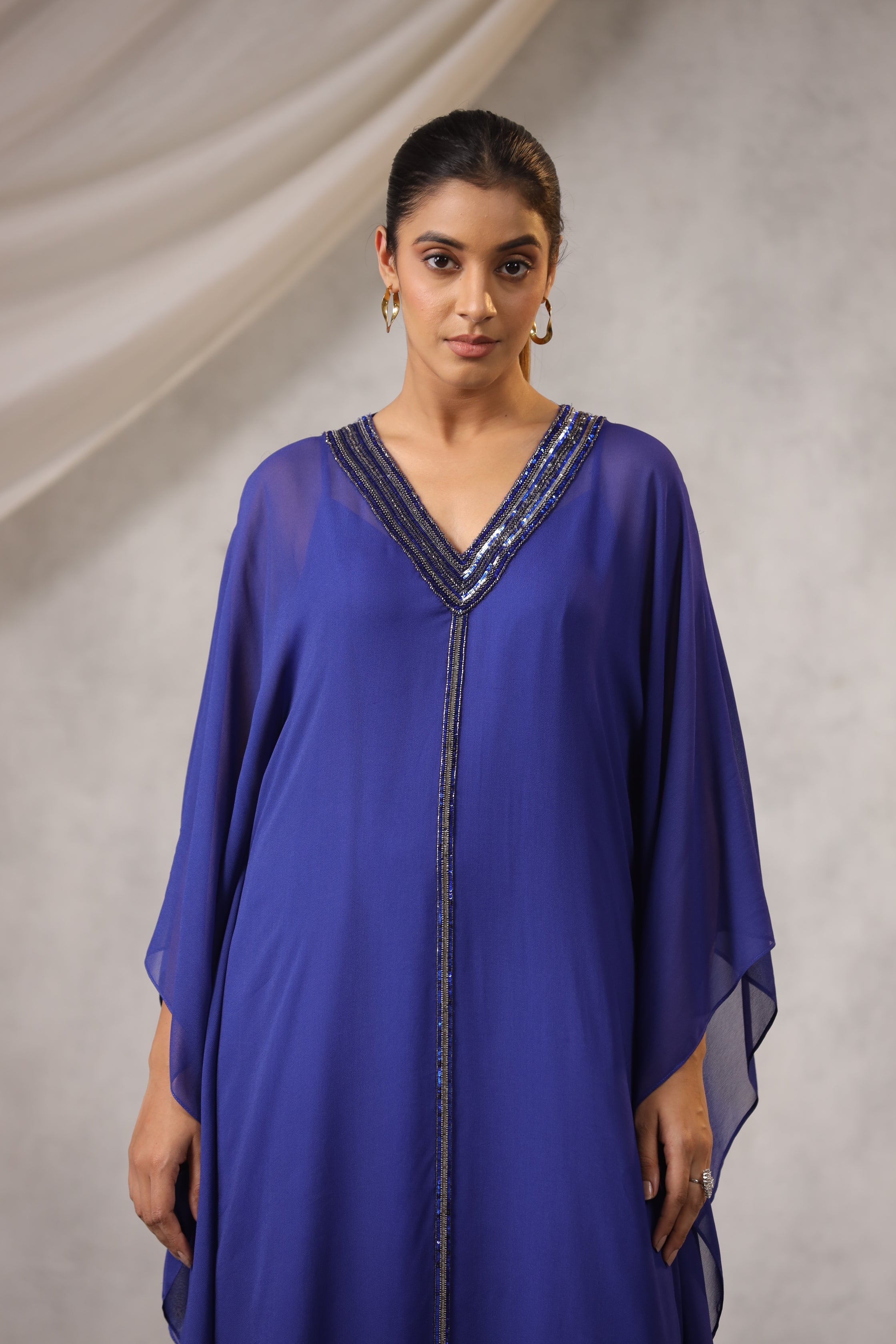 Dark Blue Georgette Tunic