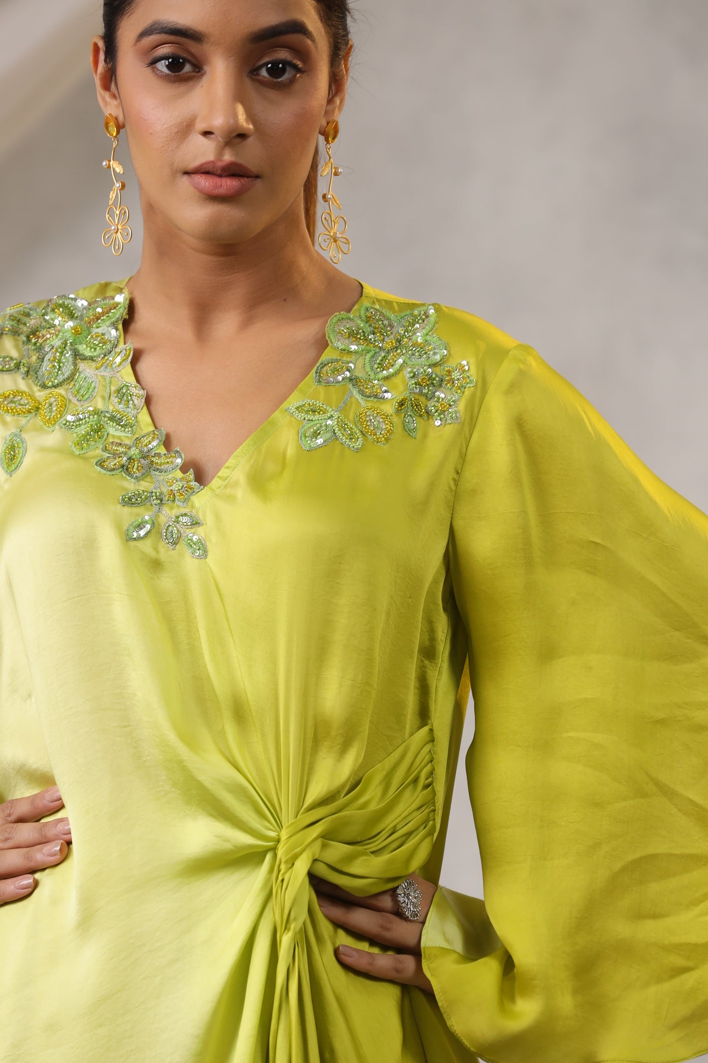LIME GREEN TOP BOTTOM