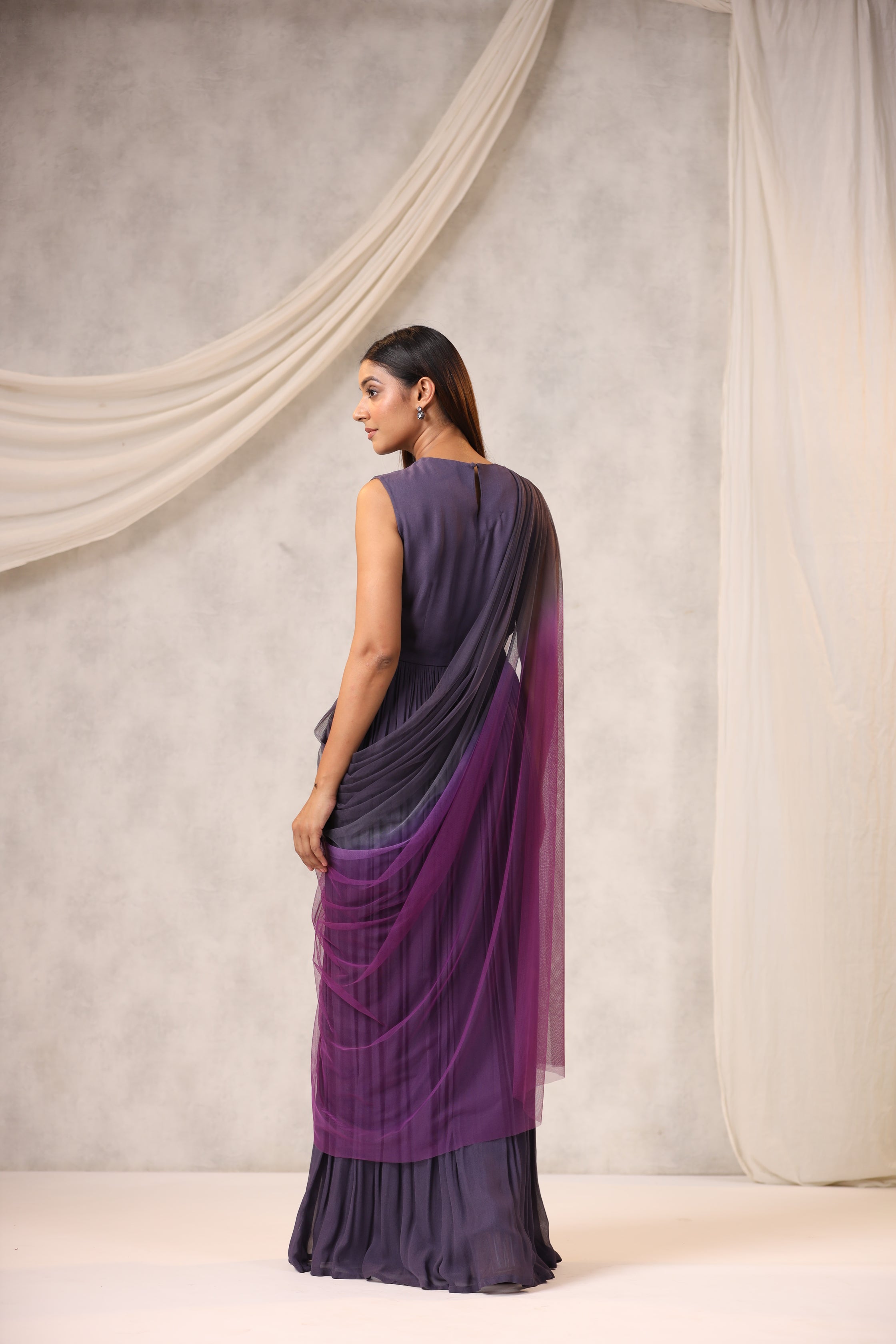 Ombre dual color gown