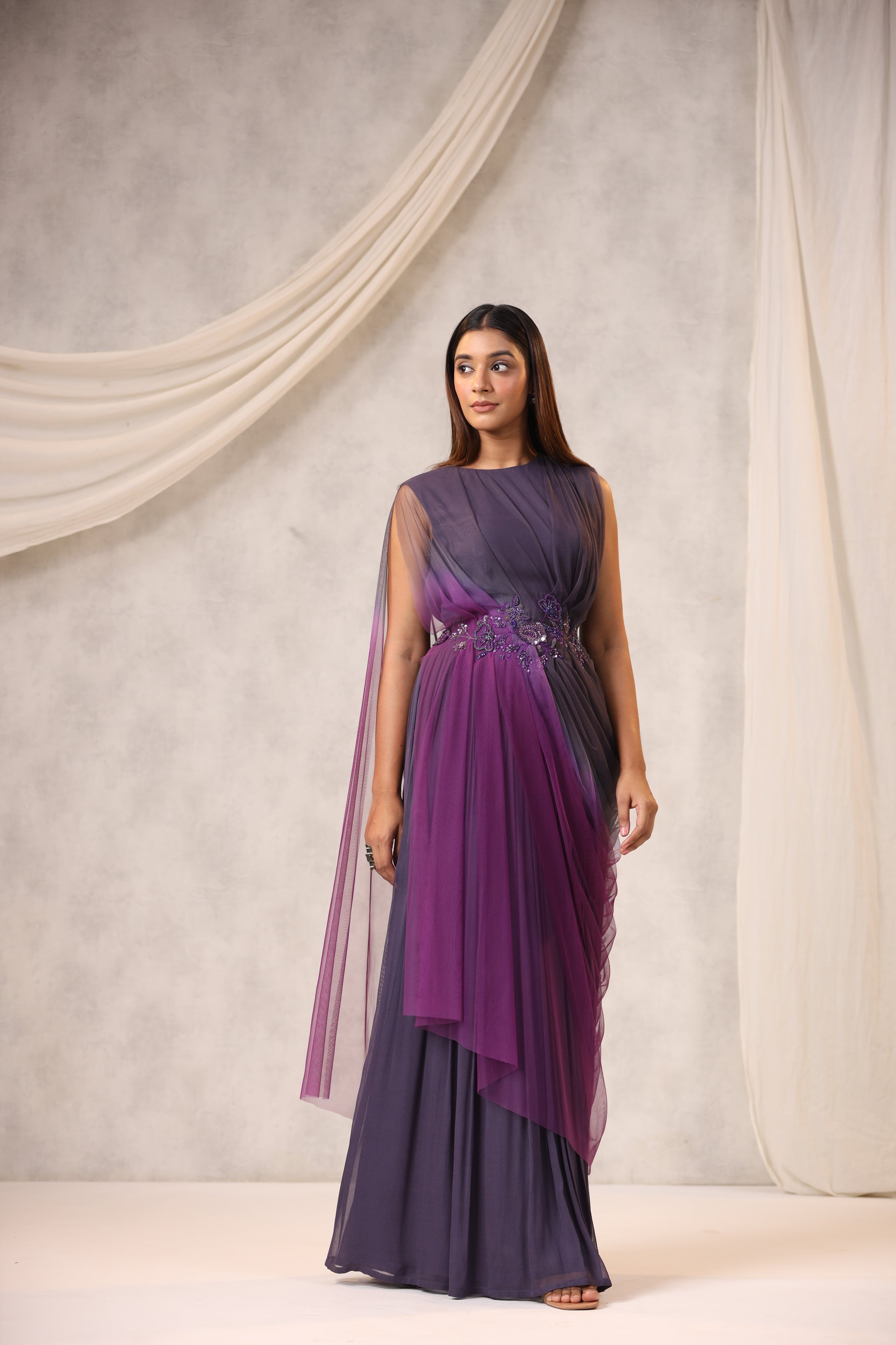 Ombre dual color gown
