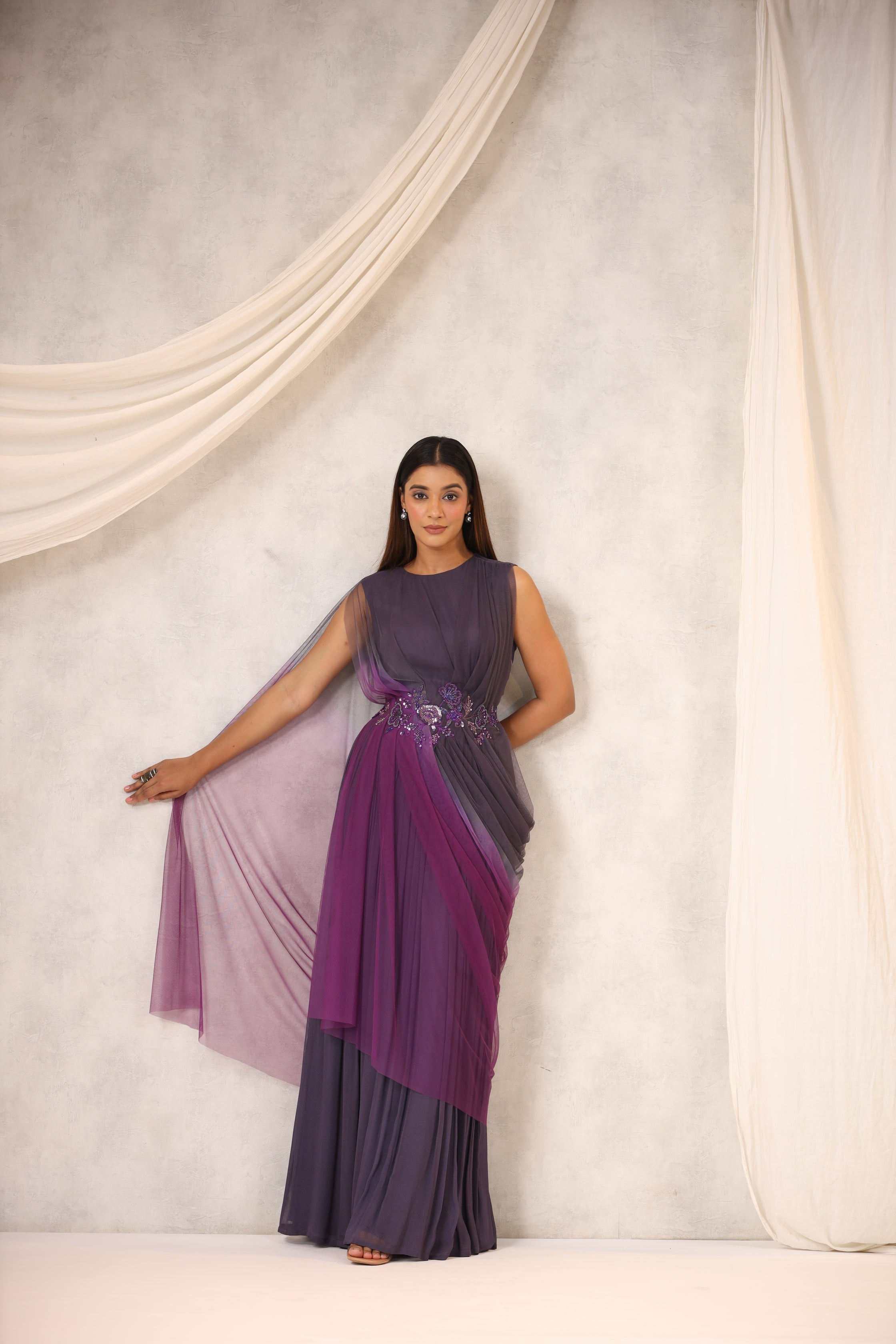 Ombre dual color gown