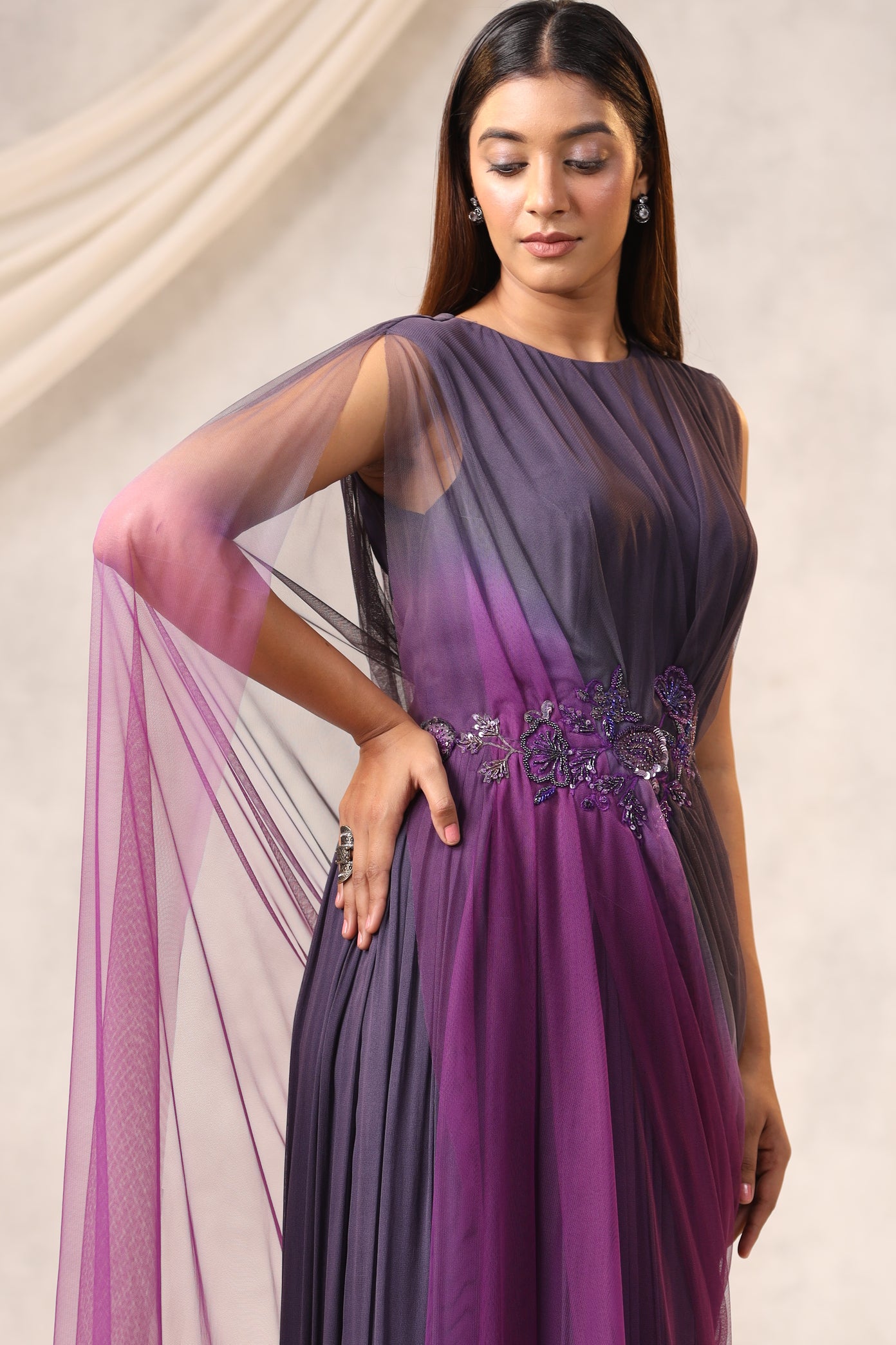 Ombre dual color gown