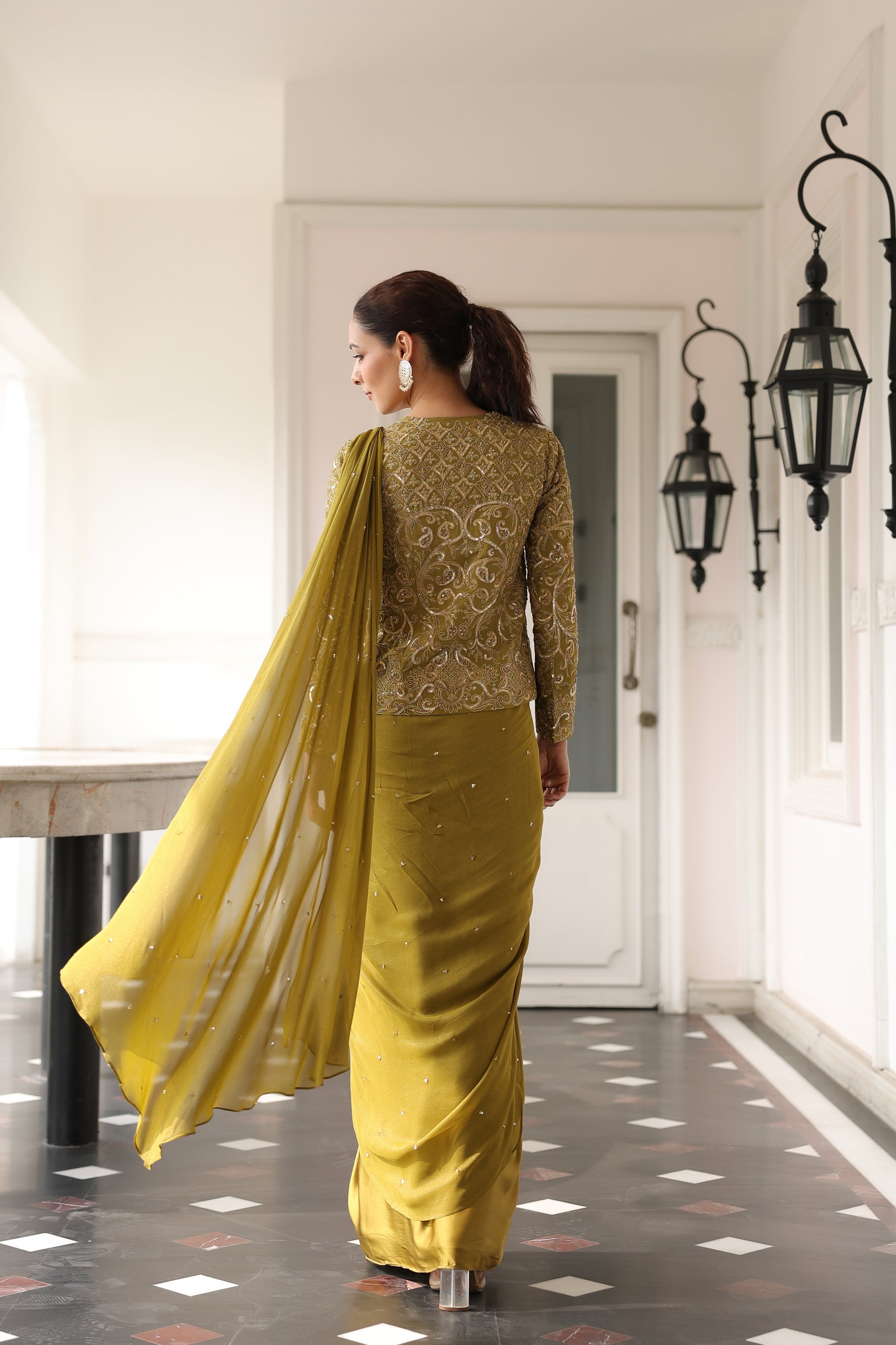 LIME GREEN JACKET SET