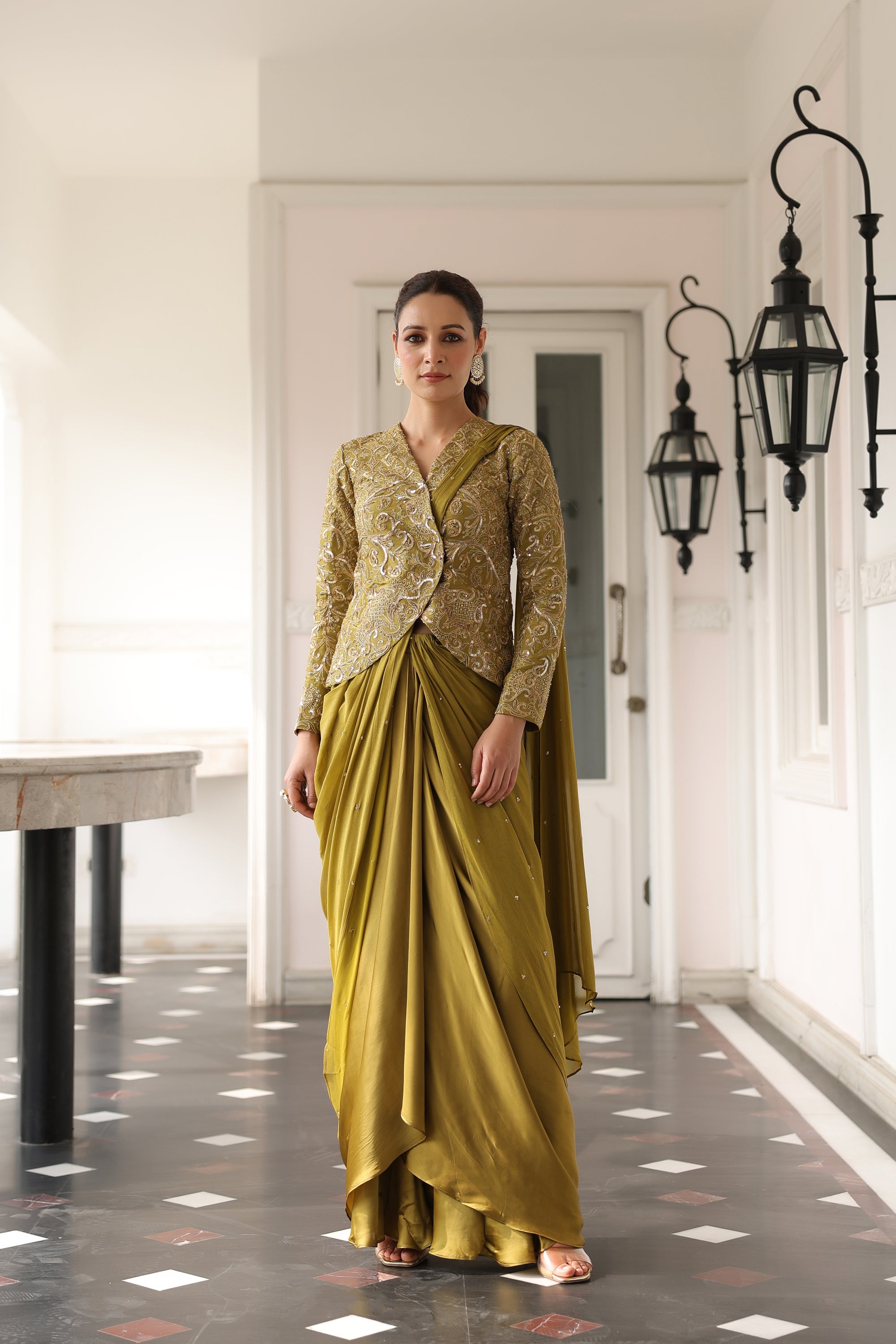 LIME GREEN JACKET SET