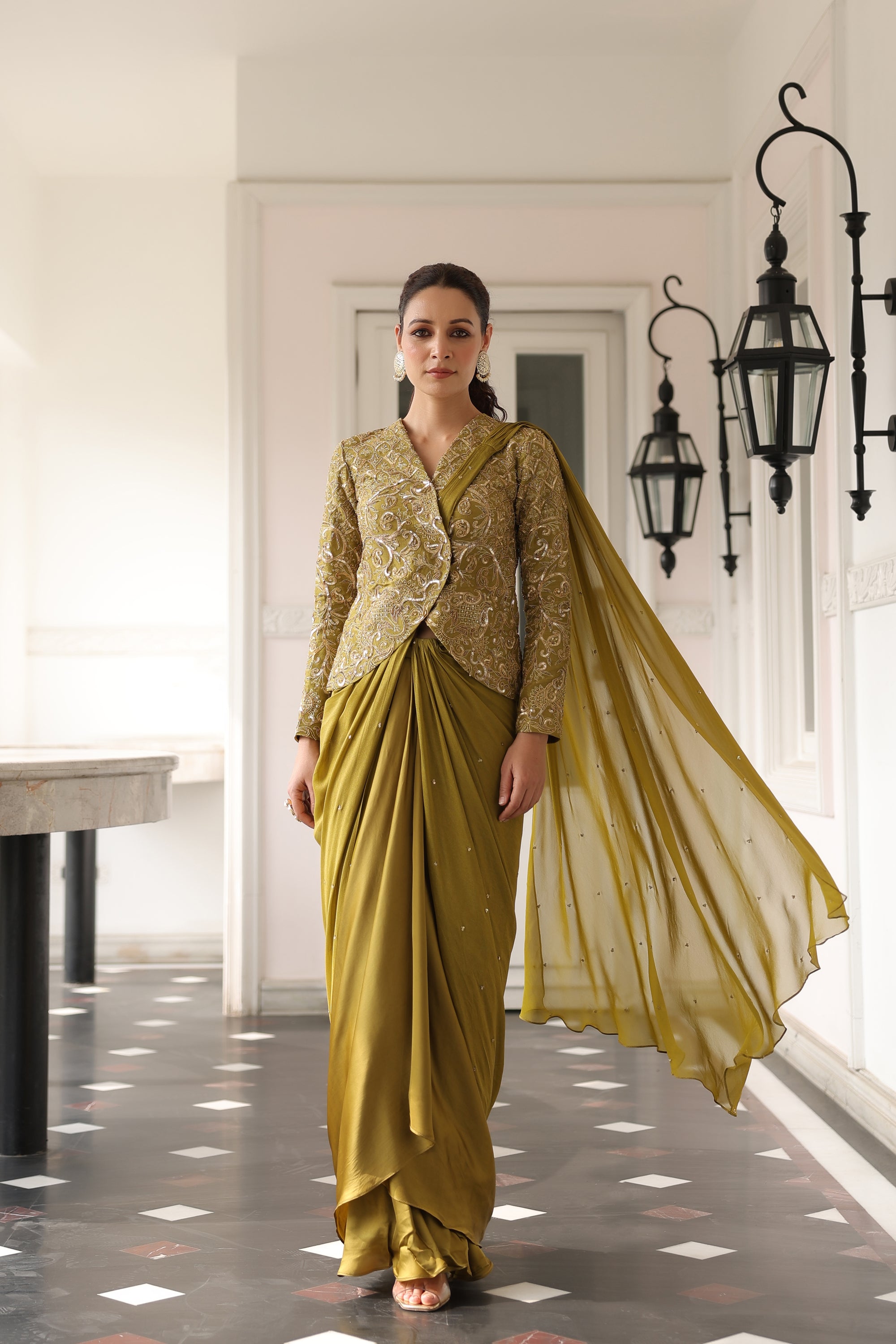 LIME GREEN JACKET SET