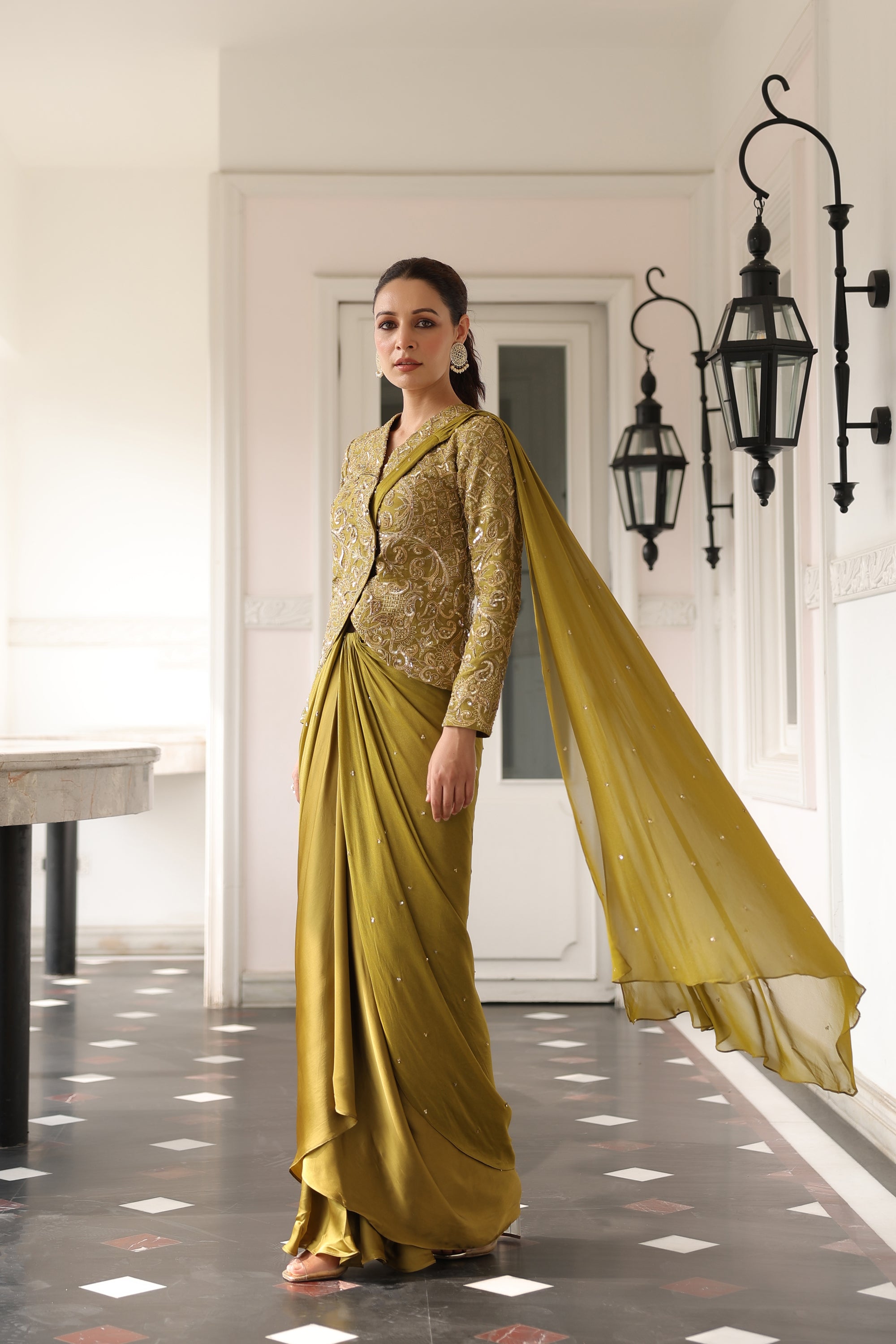 LIME GREEN JACKET SET