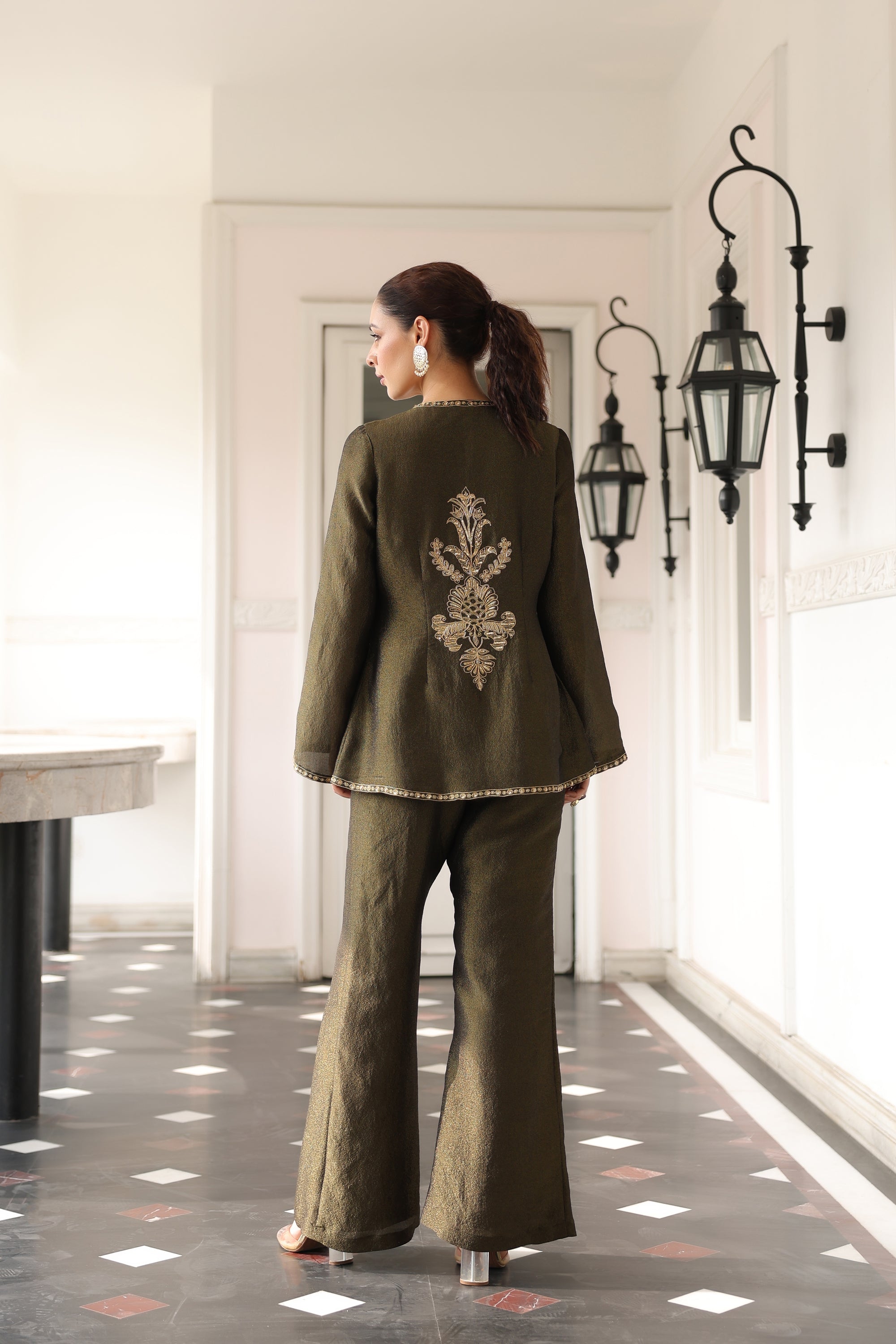 EMBRIODRED BLACK JACKET SET