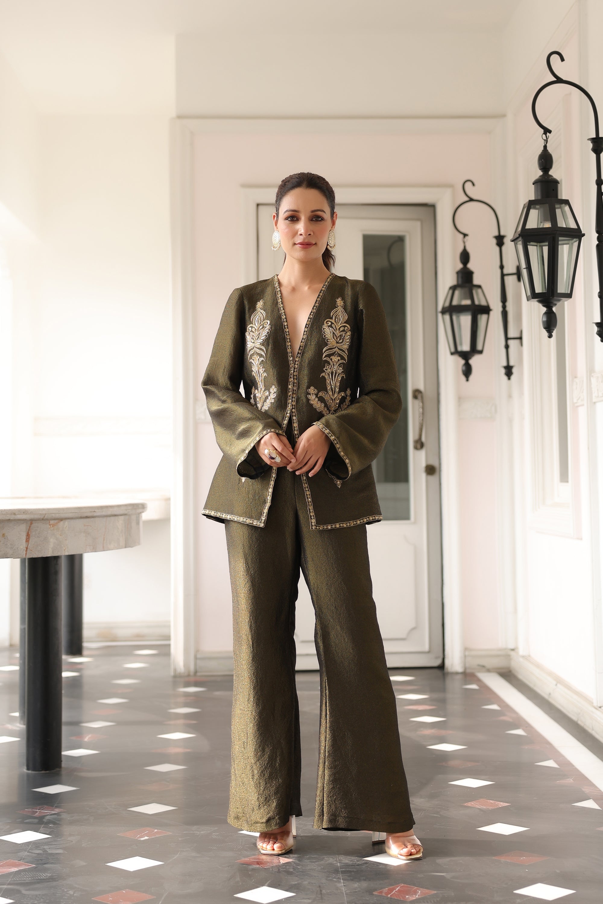 EMBRIODRED BLACK JACKET SET