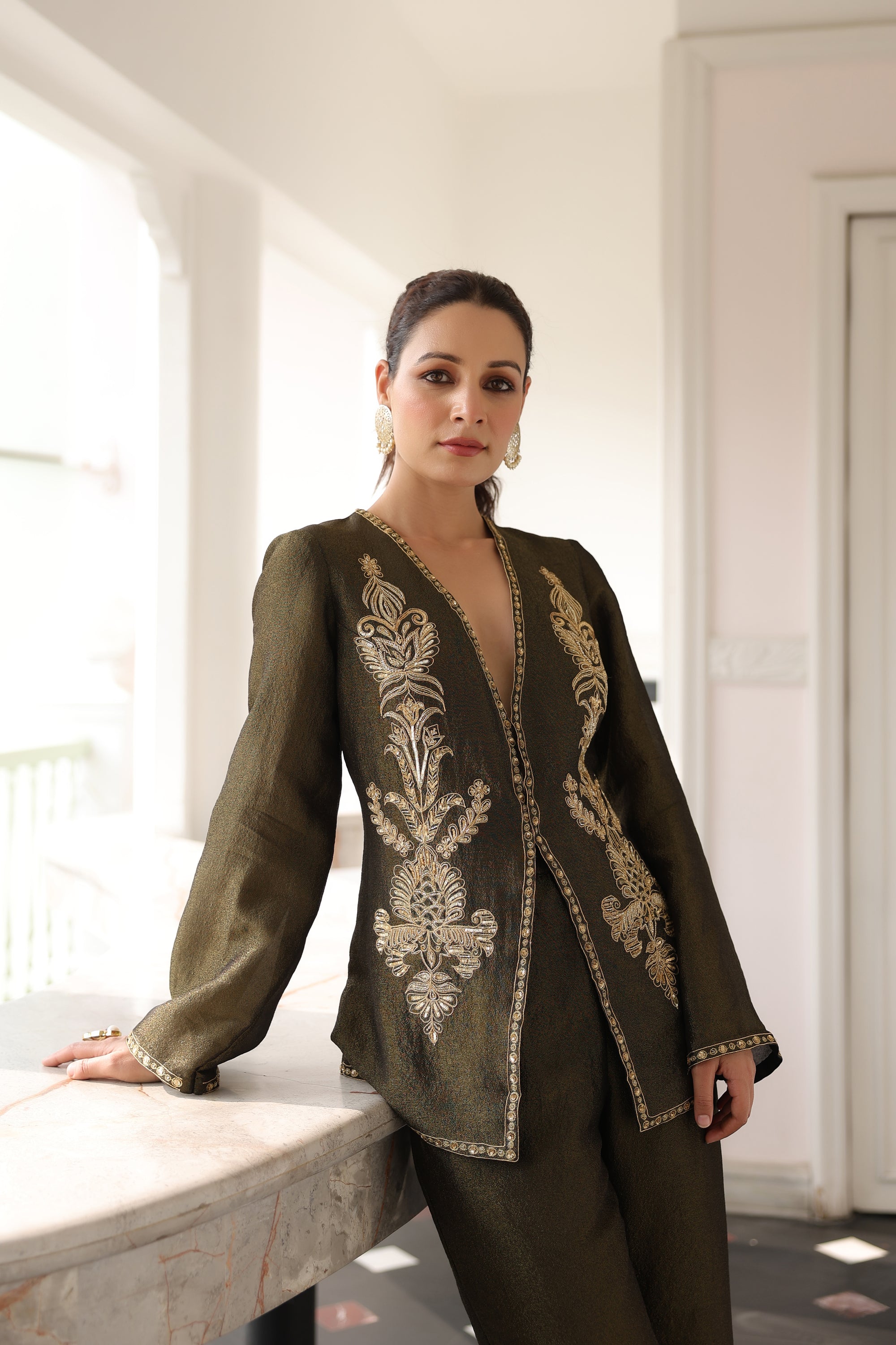 EMBRIODRED BLACK JACKET SET