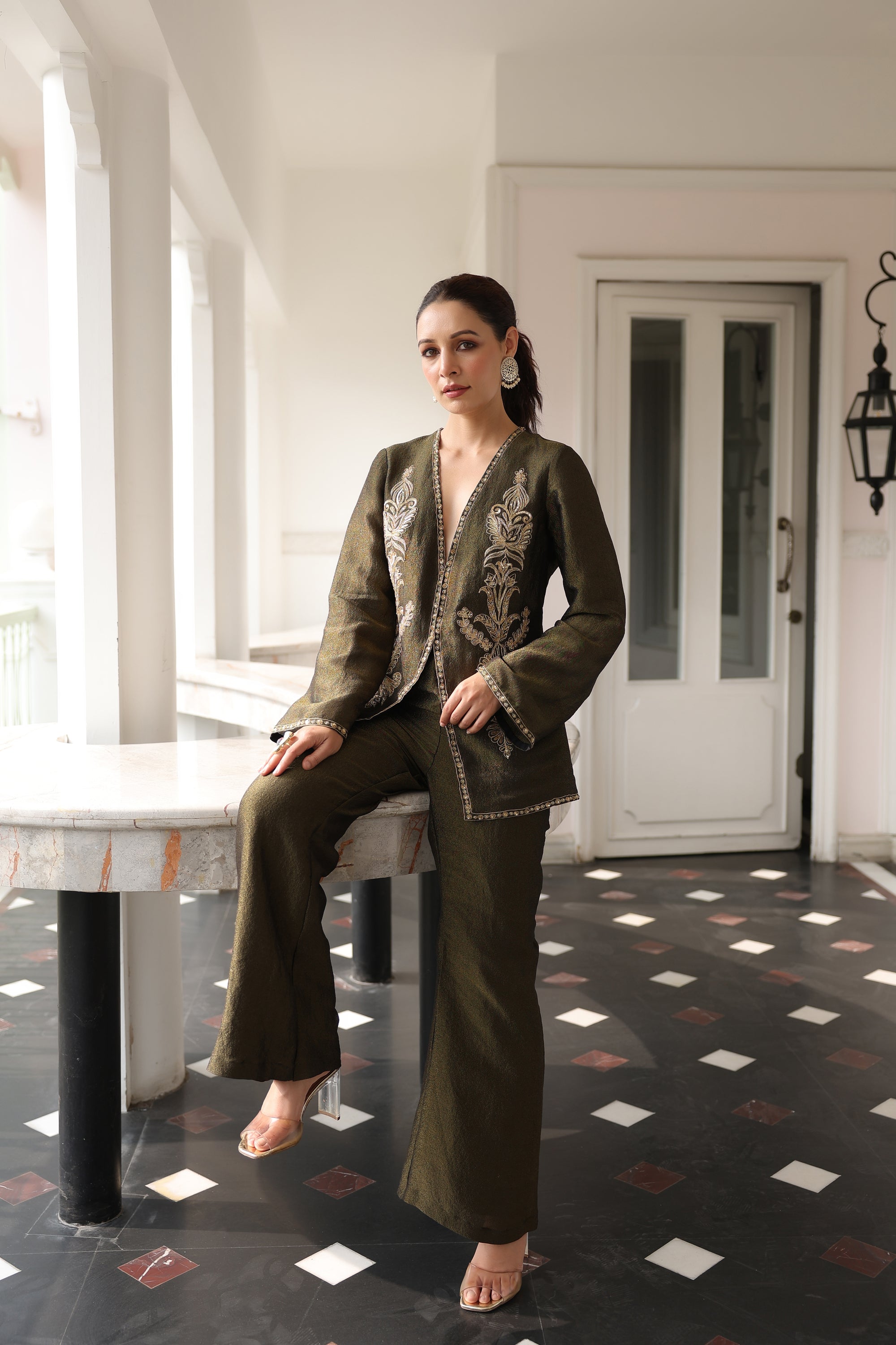 EMBRIODRED BLACK JACKET SET