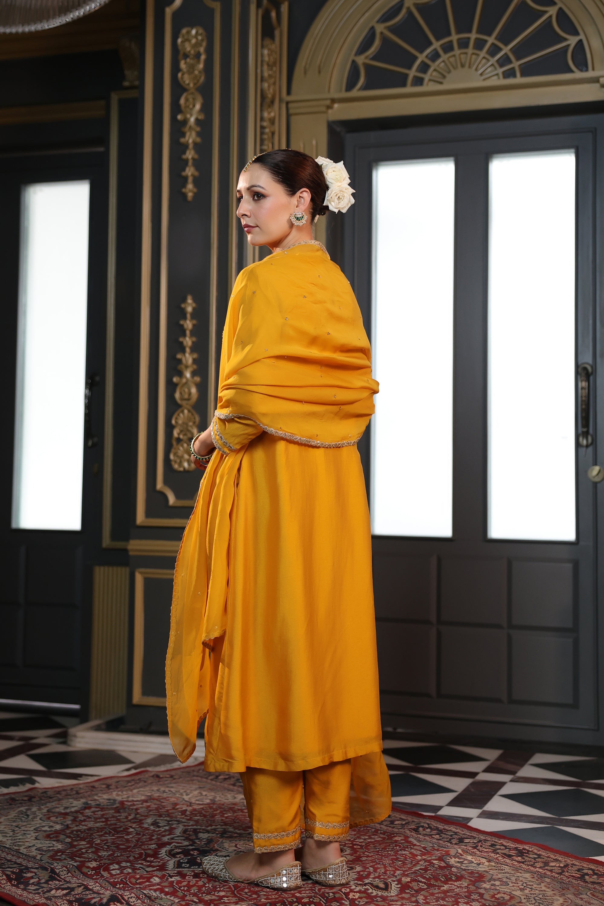 MUSTARD KURTA SET