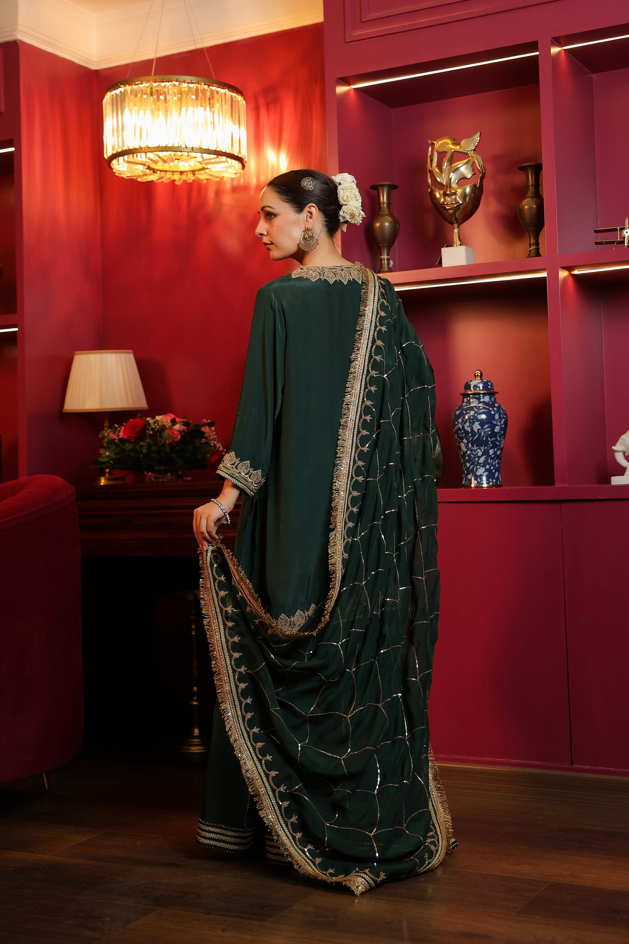 EMBROIDERED SHARARA SET