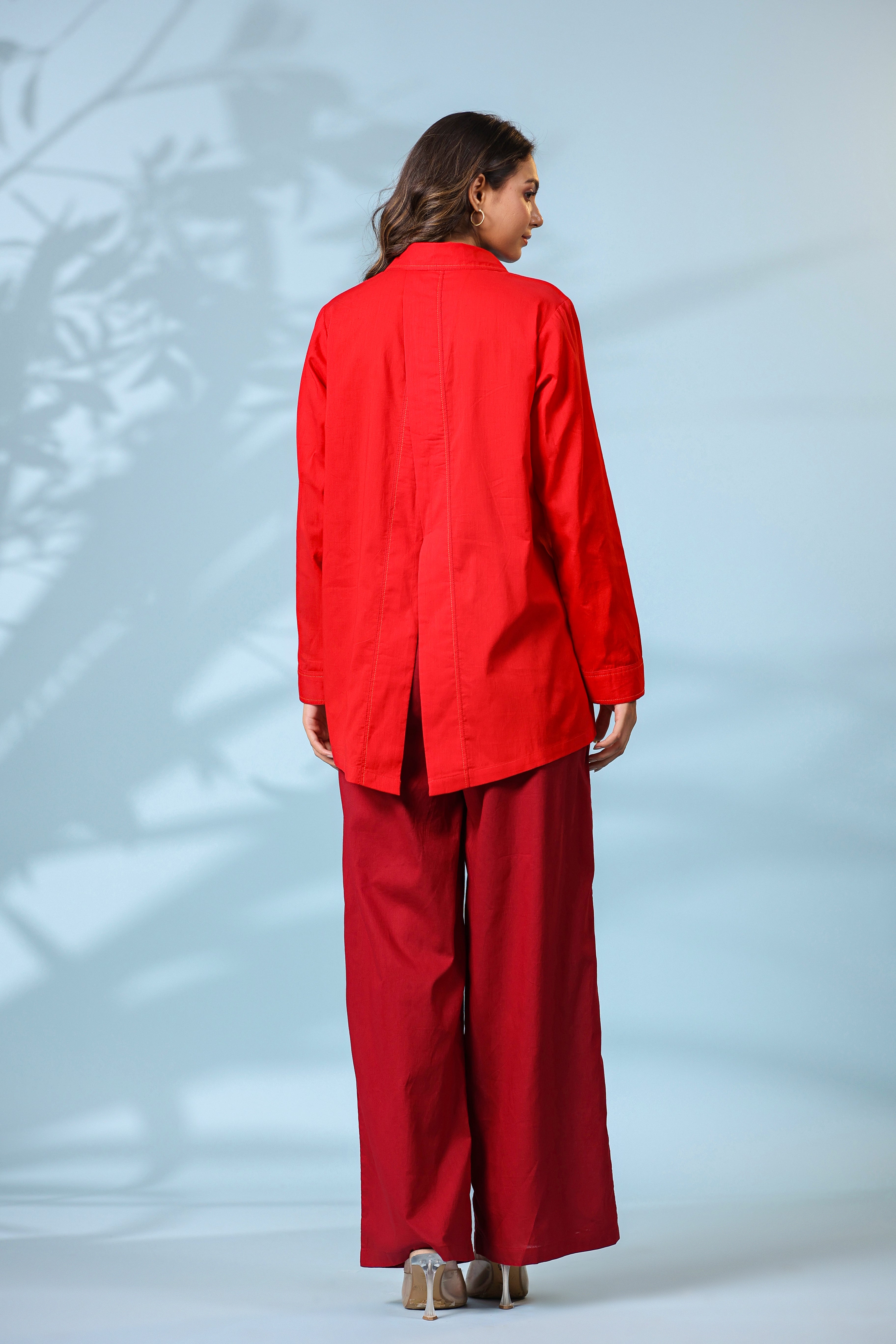 Red Maroon Co Ord Set