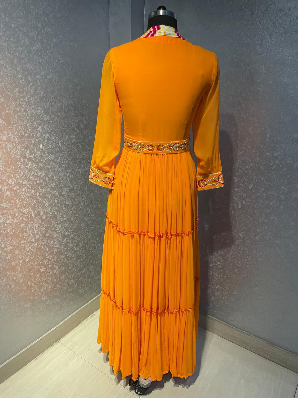 ORANGE GOWN WITH DUPATTA
