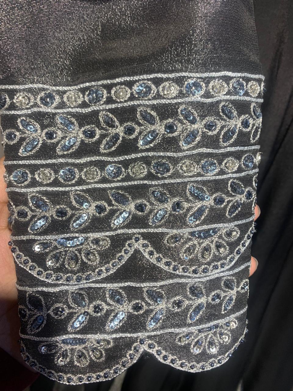 BLACK TISSUE LEHENGA