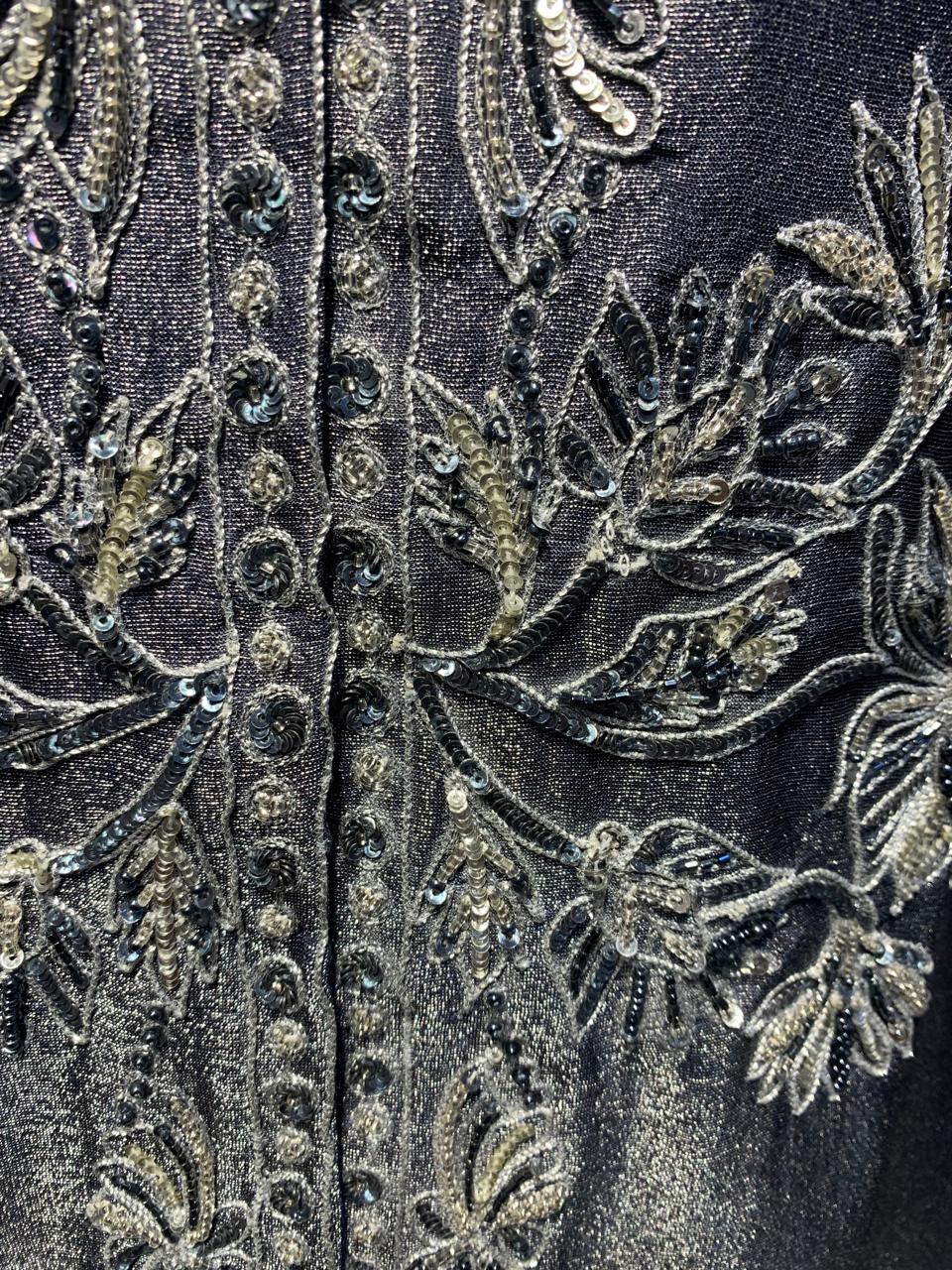 EMBROIDRED NAVY BLUE JACKET SET