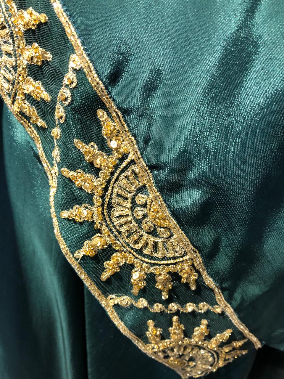 GREEN EMBROIDRED TOP BOTTOM