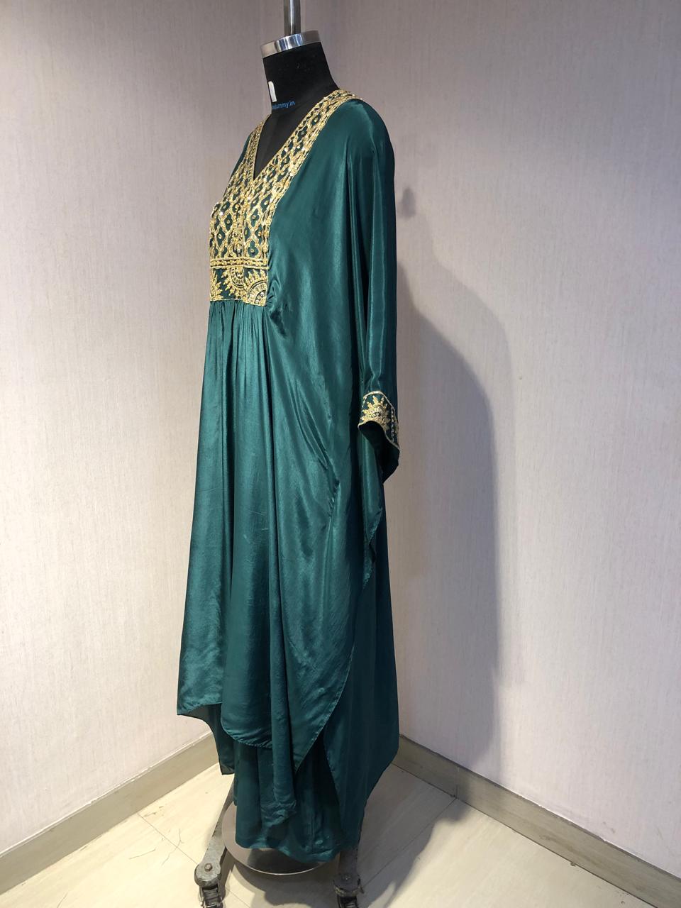 GREEN EMBROIDRED TOP BOTTOM