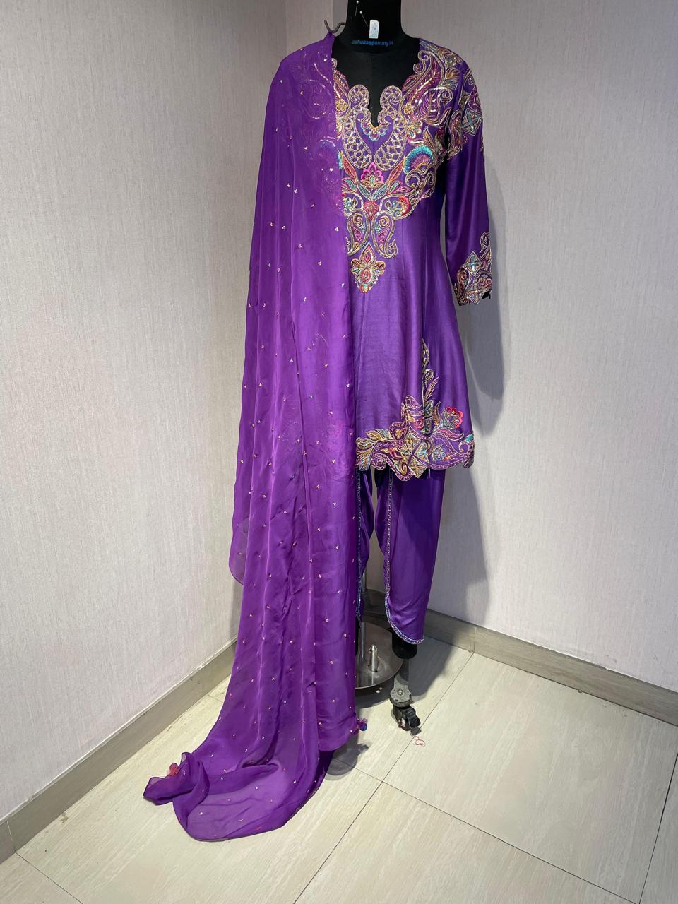 PURPLE KURTA SET WITH DUPATTA