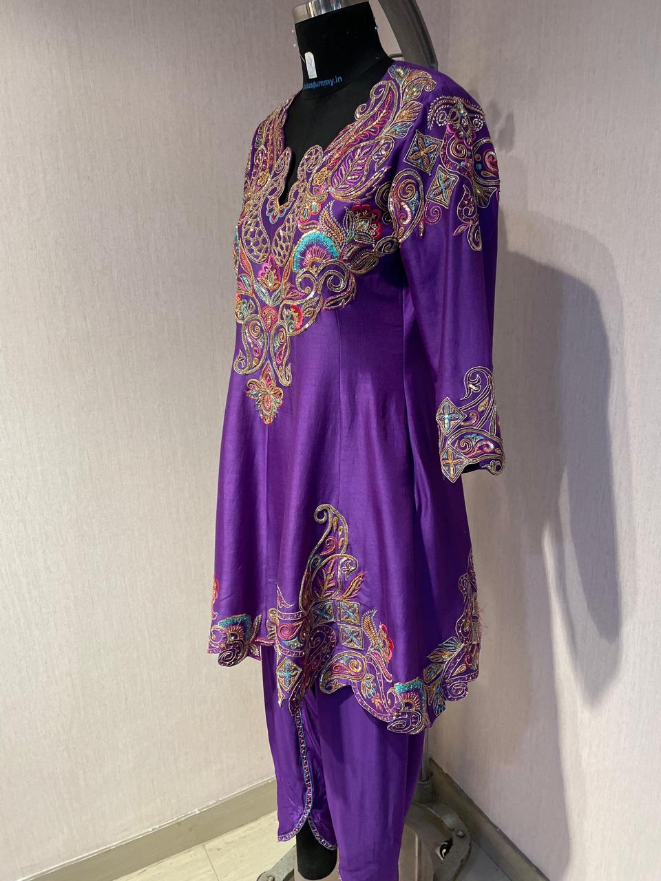 PURPLE KURTA SET WITH DUPATTA
