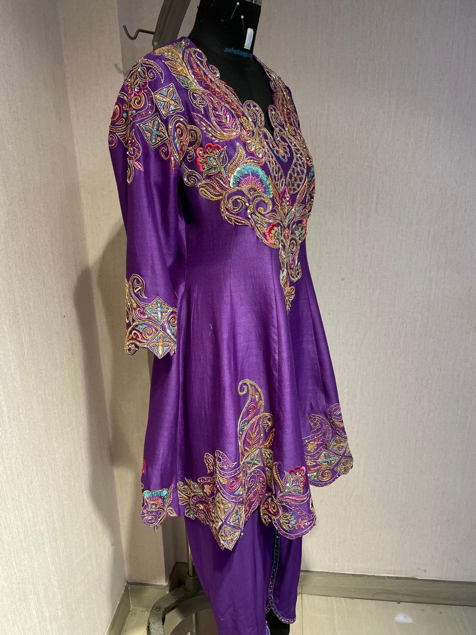 PURPLE KURTA SET WITH DUPATTA