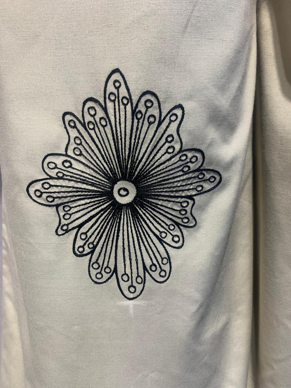 Black & Beige Co-ord Set with Geometric Motifs