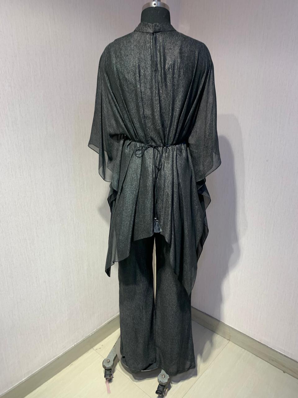 BLACK CO ORD SET WITH EMBROIDERY