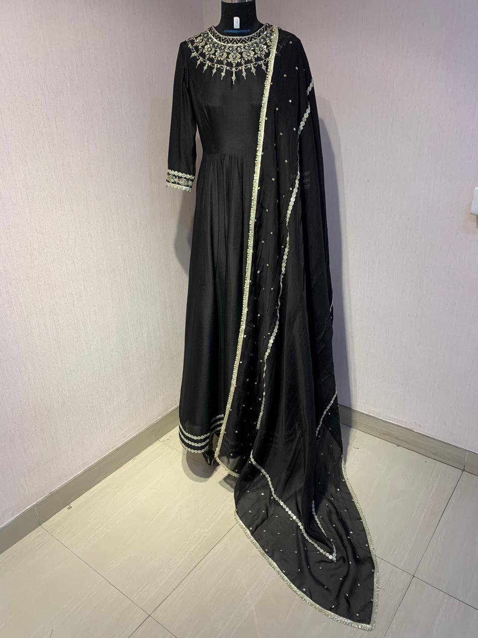 BALCK GOWN WITH DUPATTA