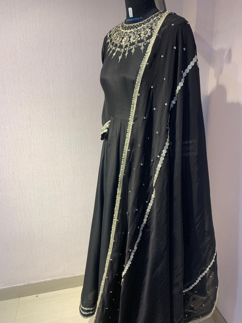 BALCK GOWN WITH DUPATTA