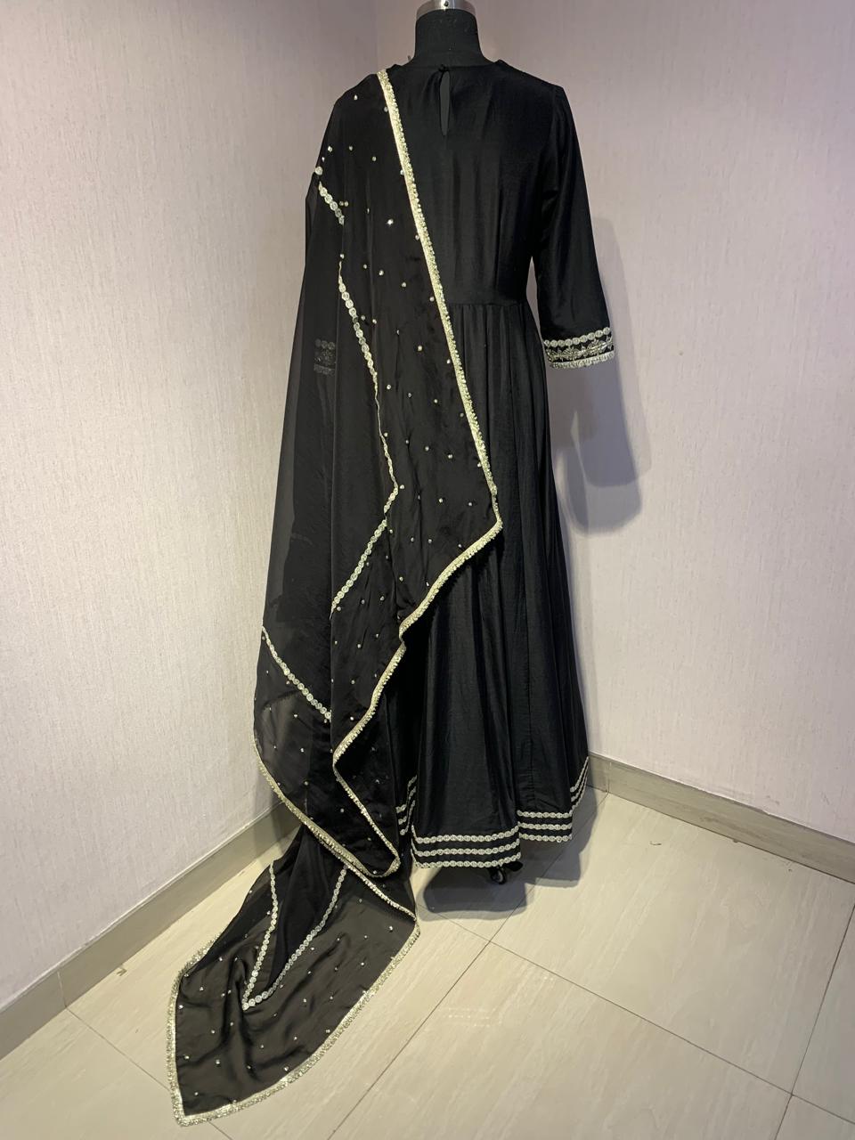 BALCK GOWN WITH DUPATTA