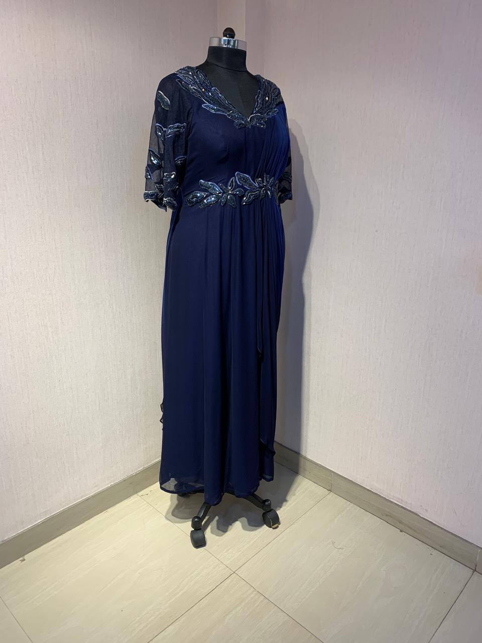 EMBROIDERED DRAPE SAREE.