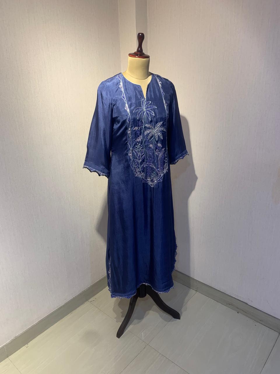 ELEGANT BLUE KAFTAN STYLE ETHNIC WEAR.