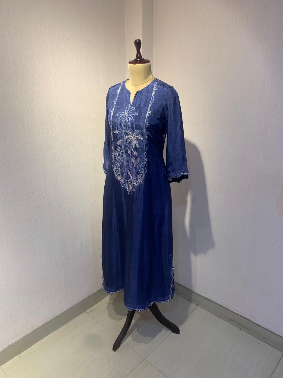 ELEGANT BLUE KAFTAN STYLE ETHNIC WEAR.