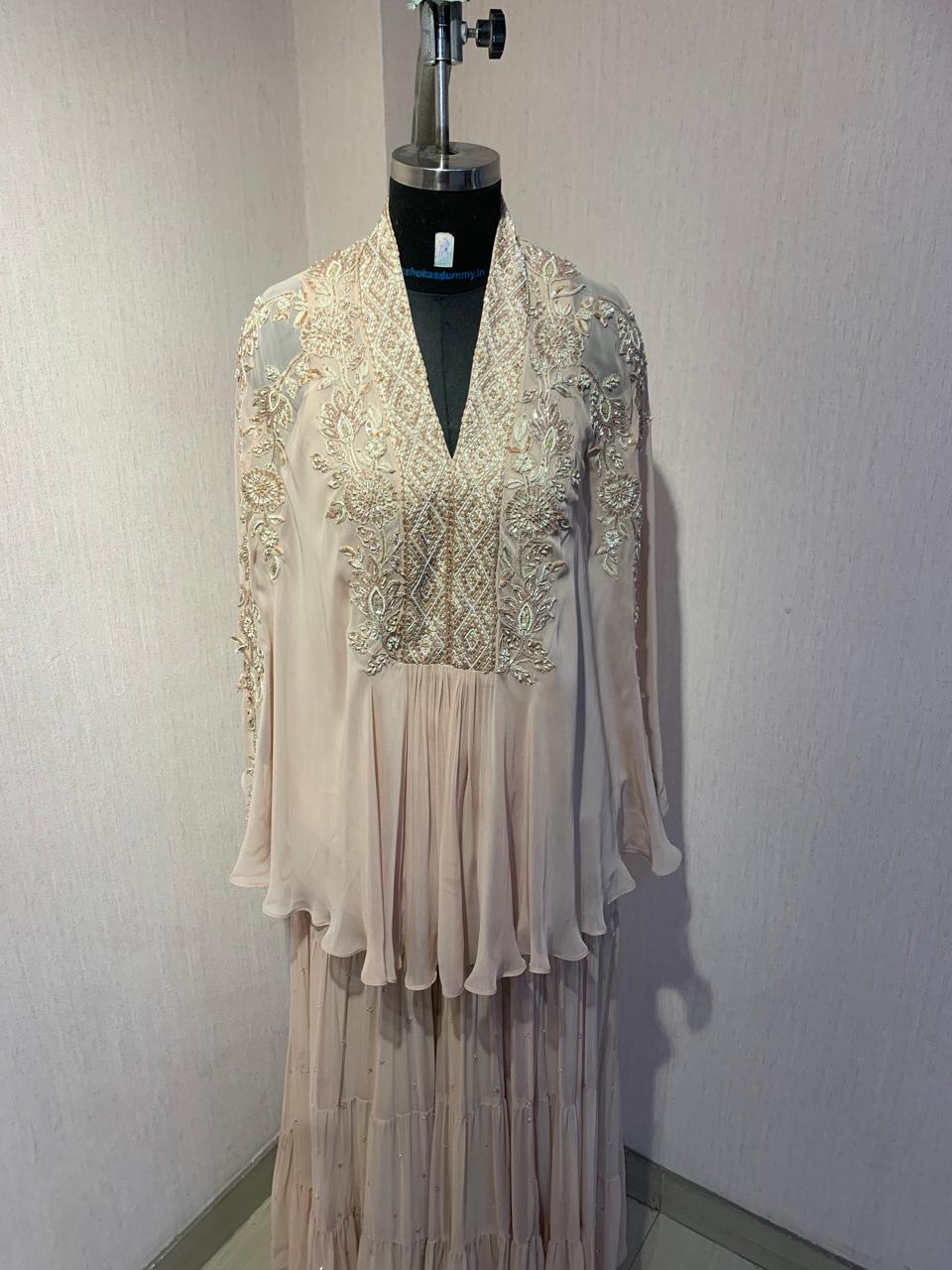 TOP BOTTOM  WITH INNER SET & PEARL DETAILING AND EMBROIDERED NECKLINE.